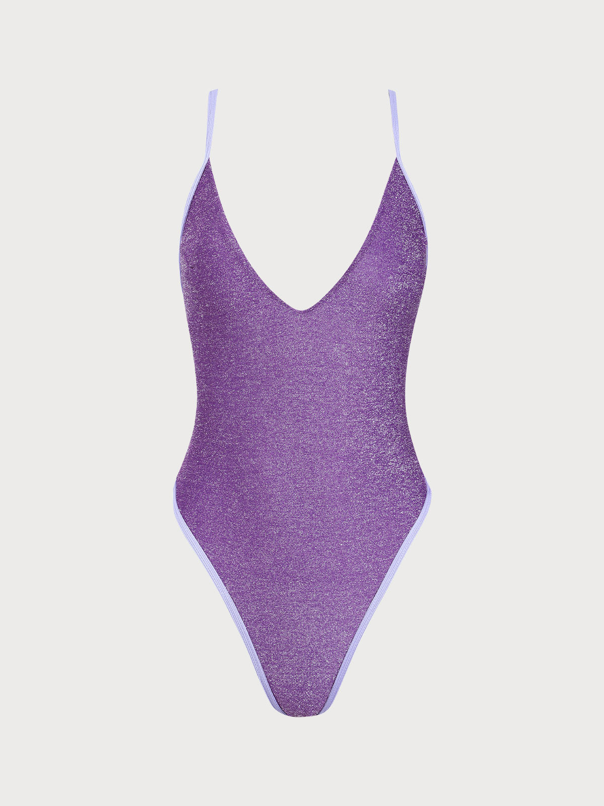 Purple Lurex Backless One-Piece Swimsuit Cheap Sale 100% Authentic