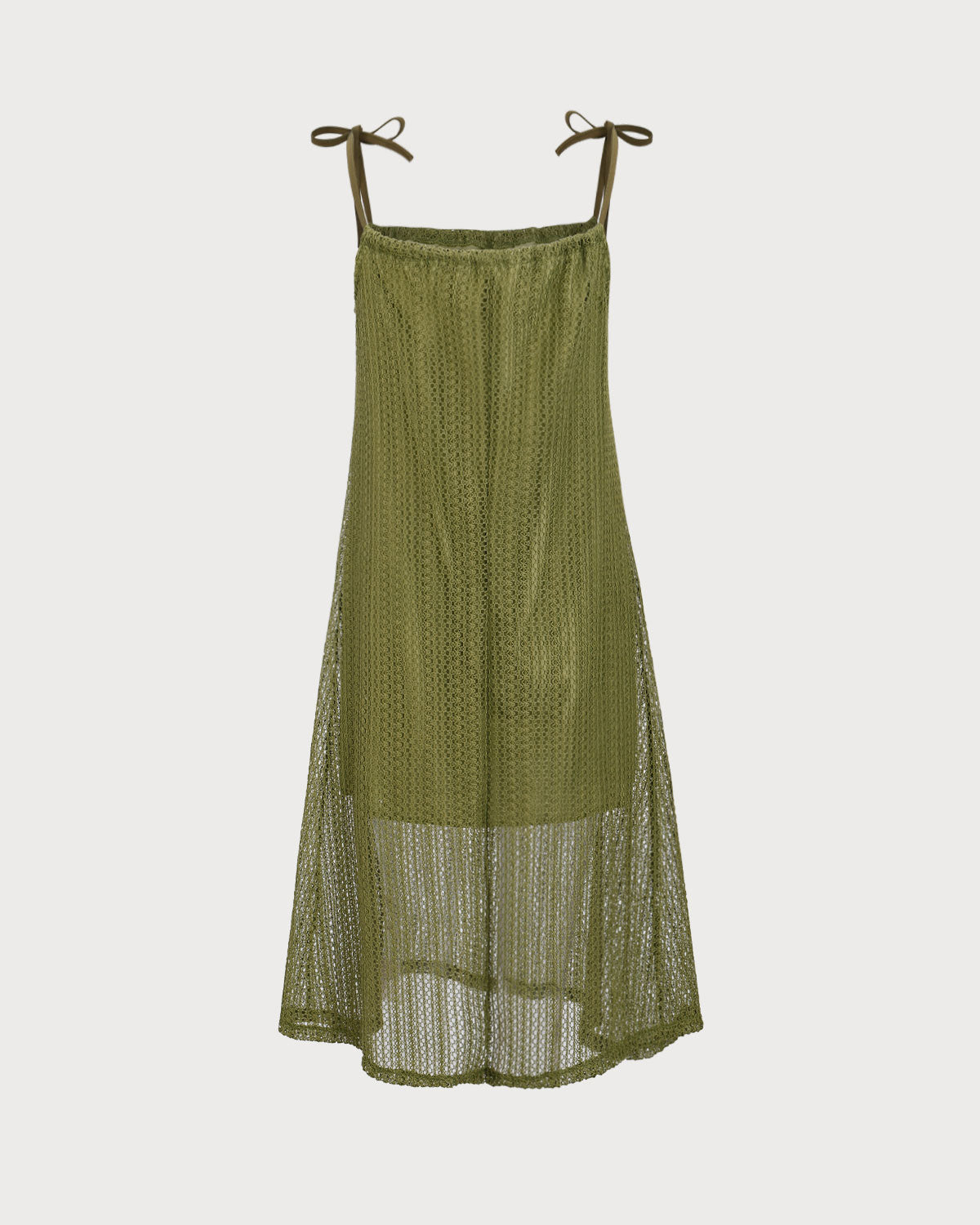 Green Crochet Tie Strap Midi Dress Outlet Countdown Package