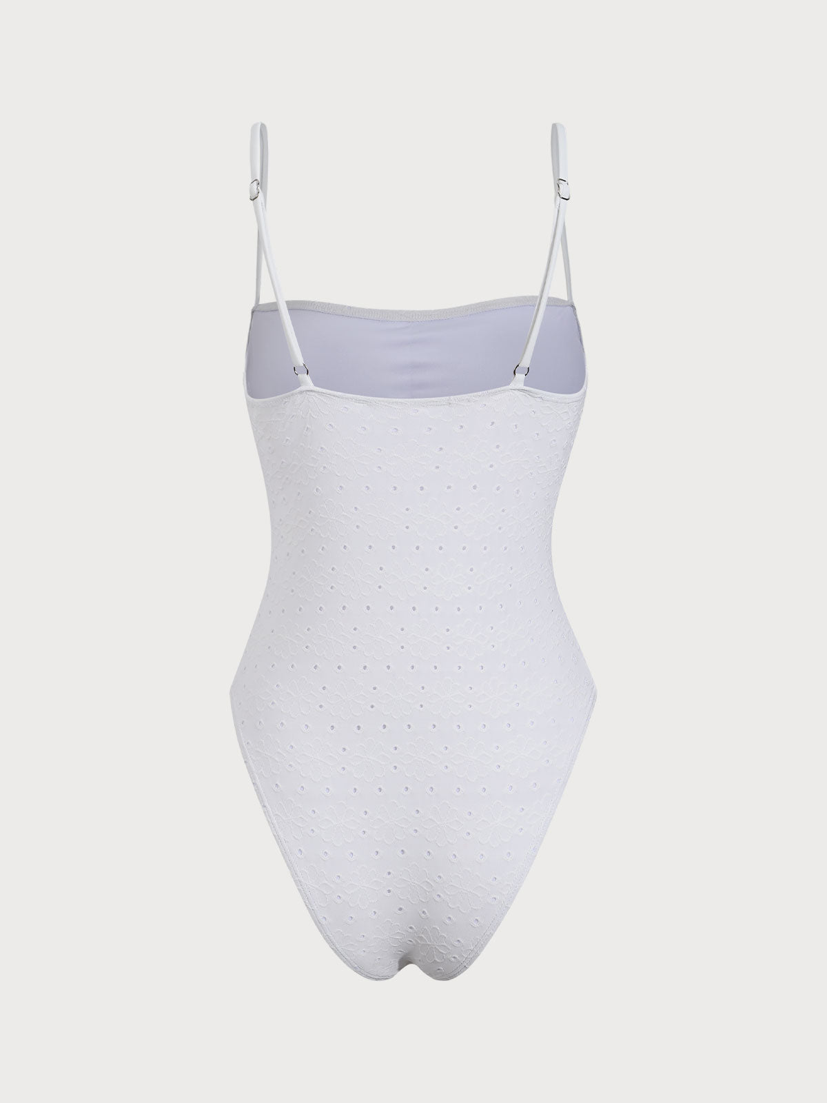 White Embroidery One-Piece Swimsuit In China