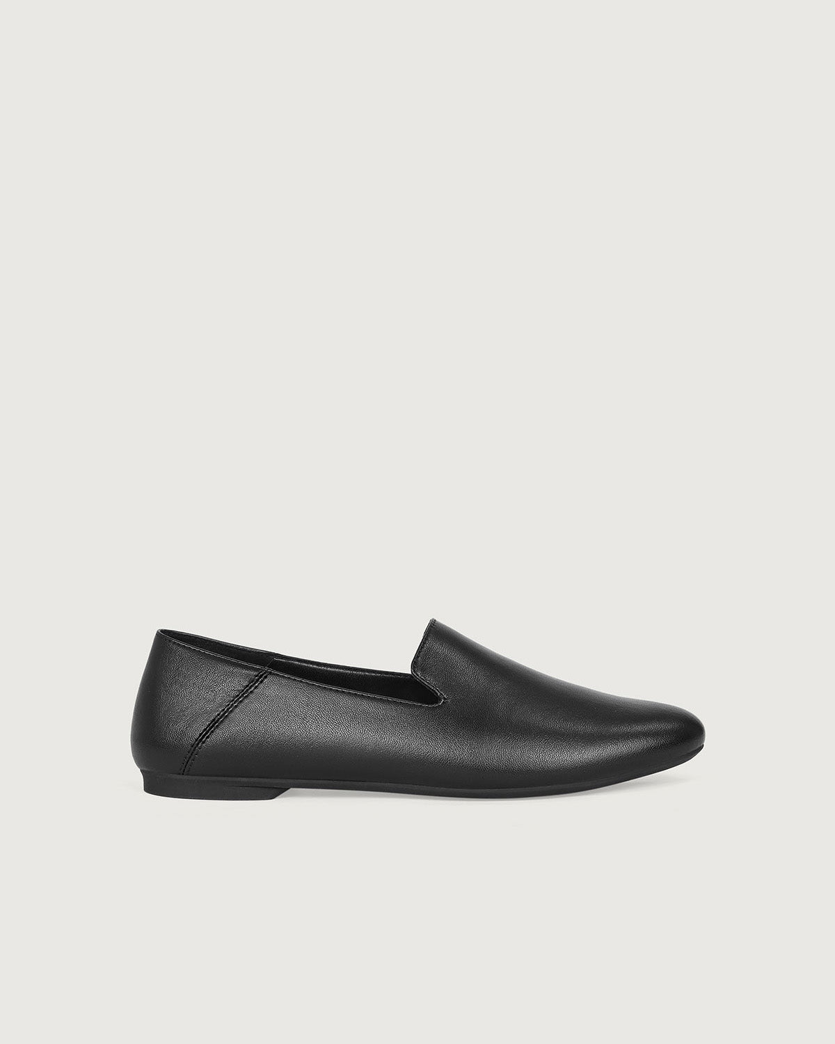 Enfiis Black Microfiber Loafer Flats Sast