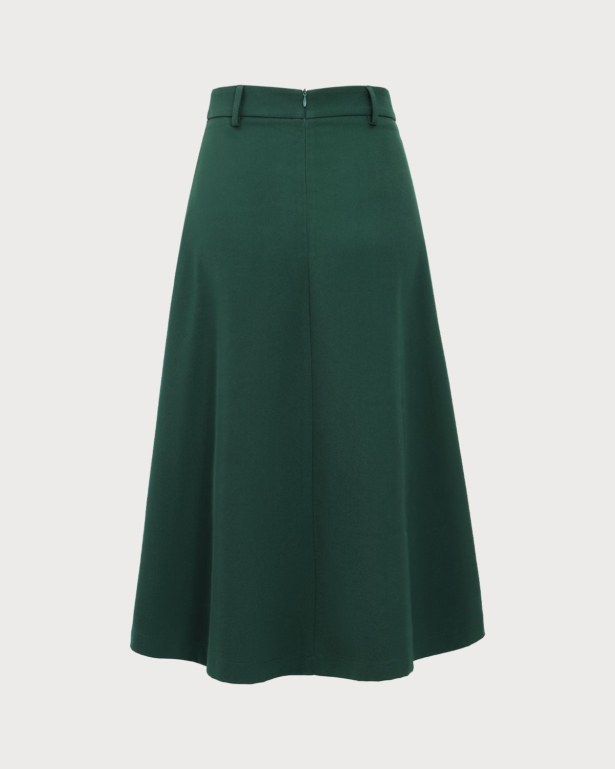 Green High-waisted Button Midi Skirt Cheap Sale Pick A Best