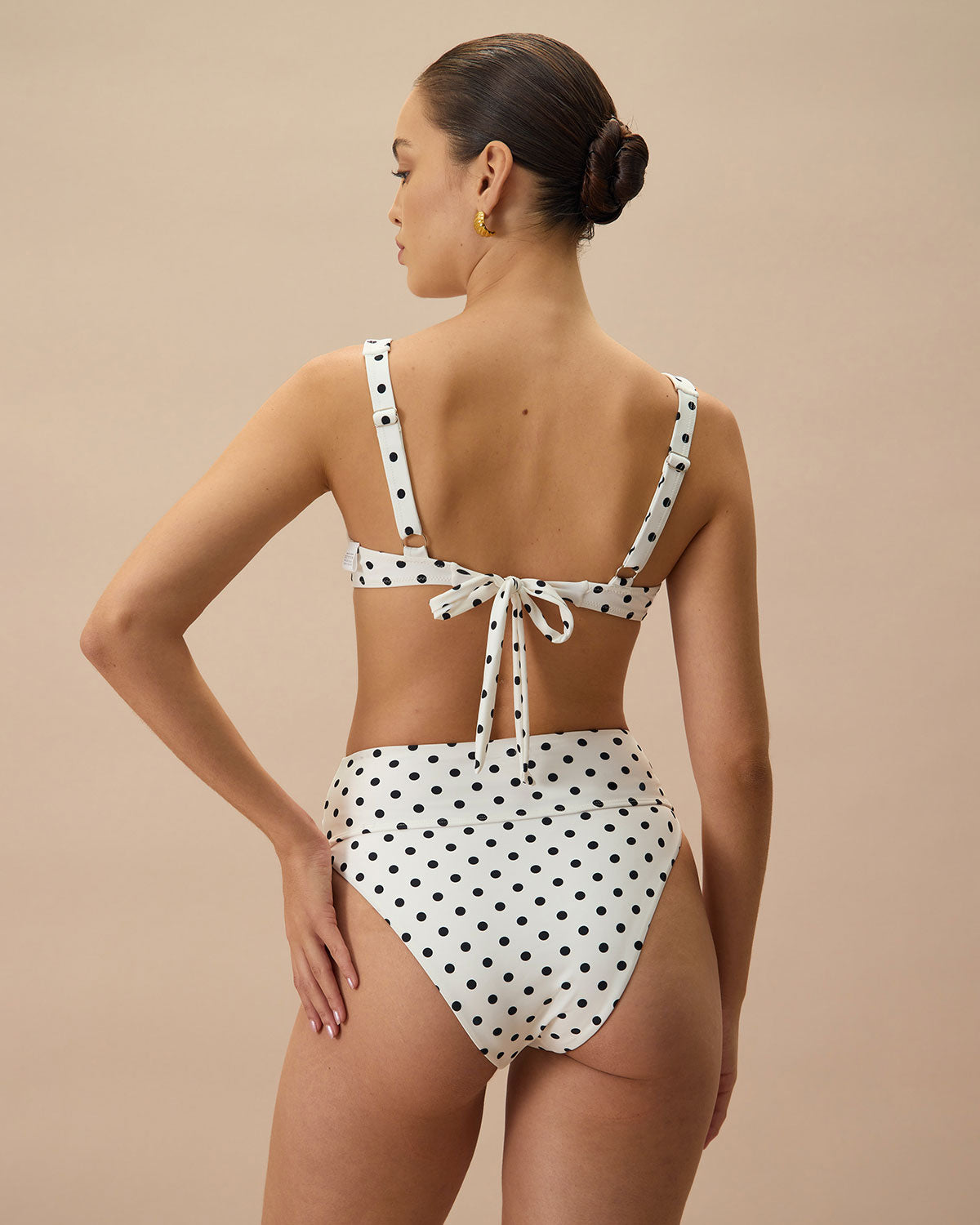 The White Polka Dot Underwire Bikini Top Discount 2025 Newest