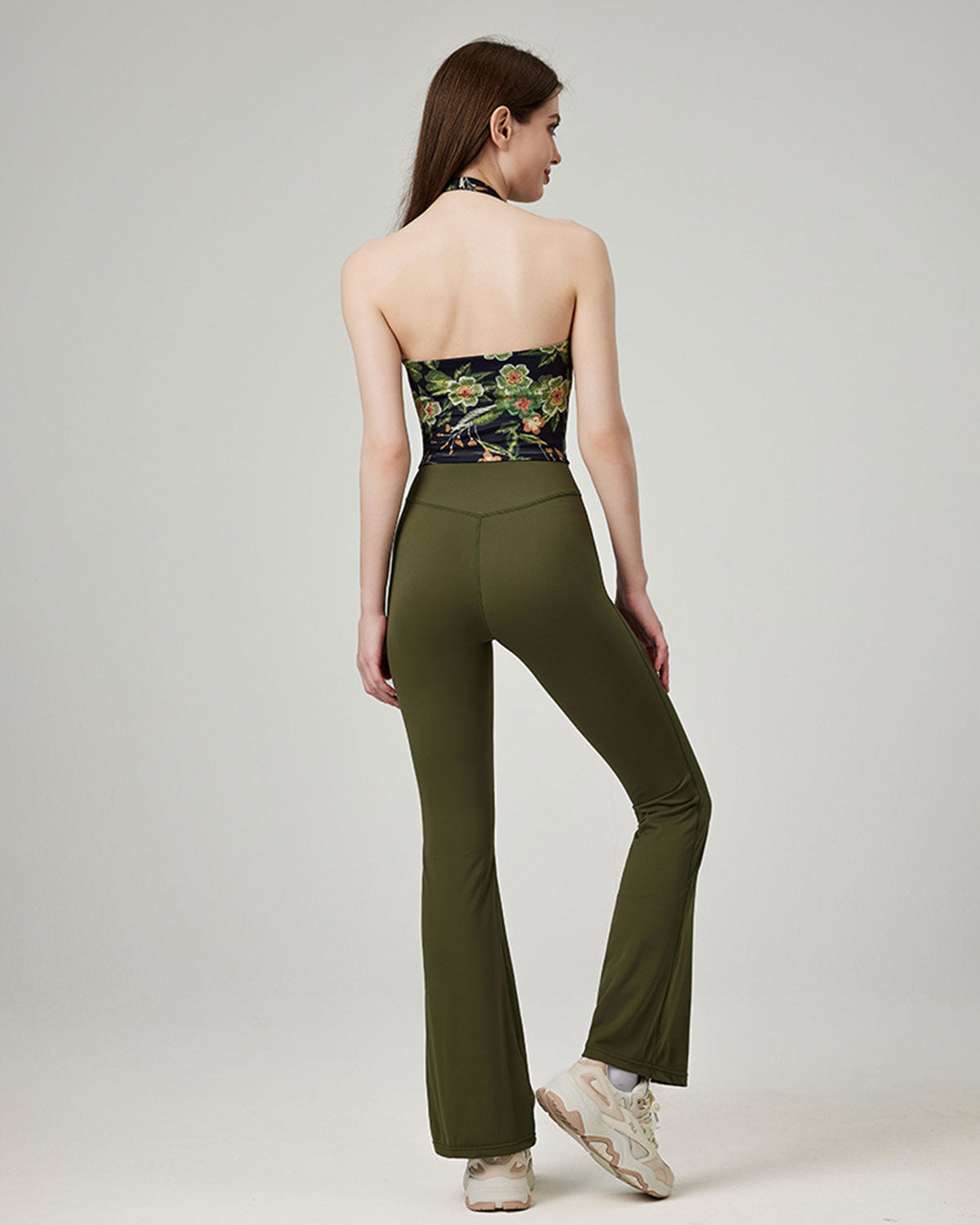 Green Natural Waisted Sleek Leggings Outlet Cheap