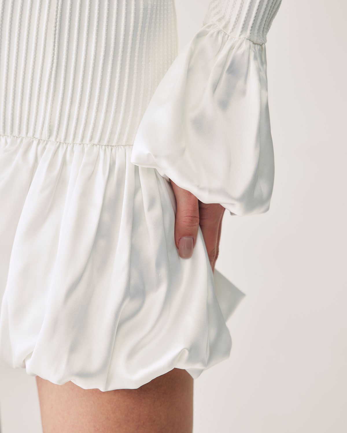 White Splicing Sweater Mini Dress Clearance Cheap Online