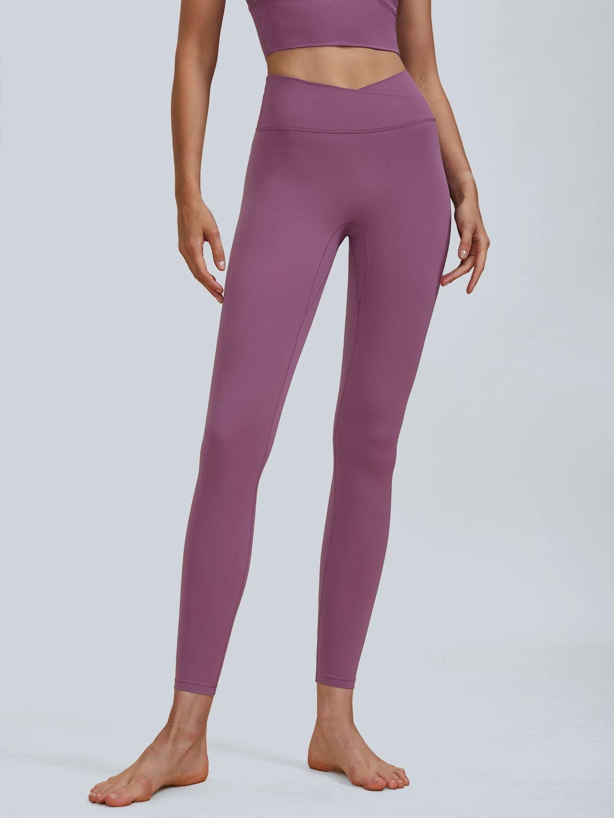 Purple High Waisted Leggings Largest Supplier For Sale