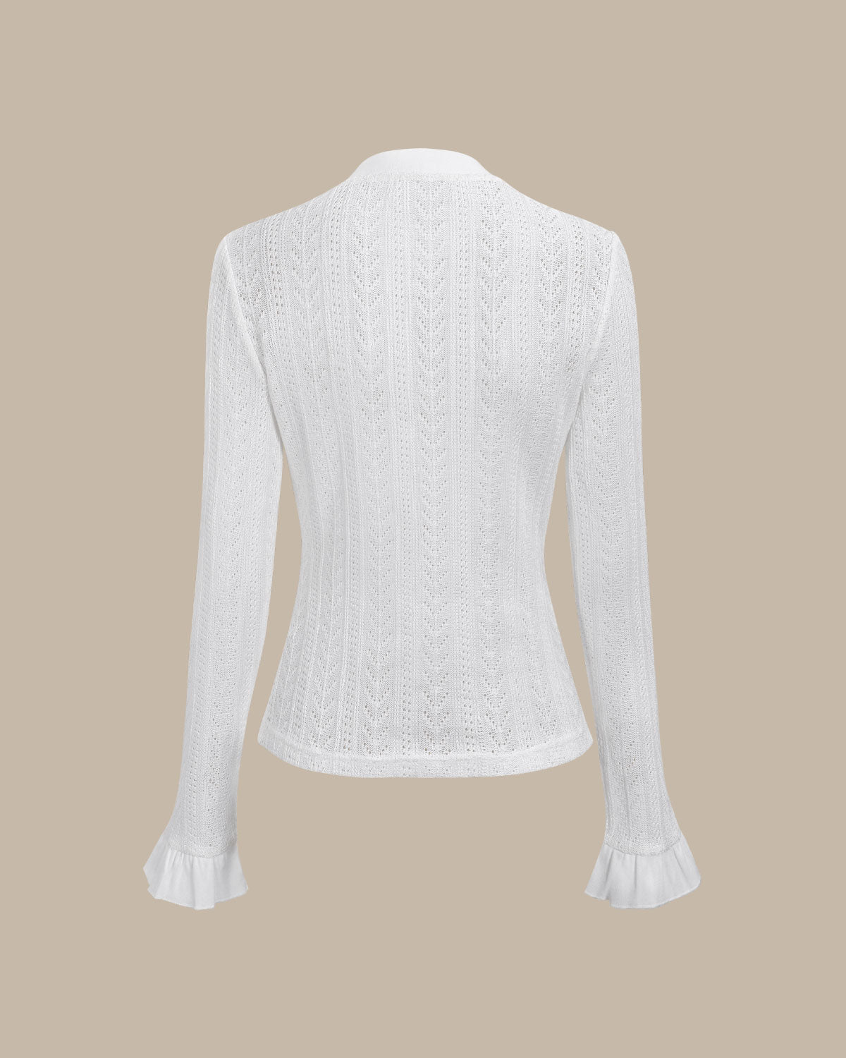 White See-Through Knit Tee Cheap 2025 Newest