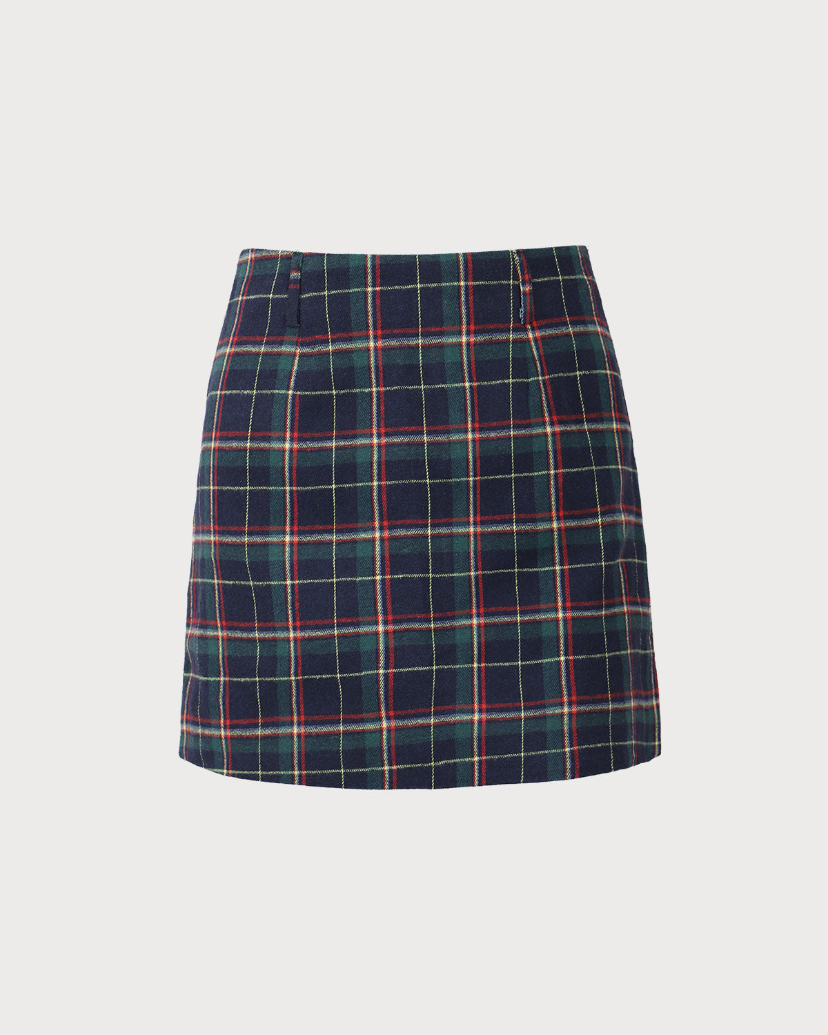 Green Plaid High-waisted Mini Skirt Clearance Wholesale Pice