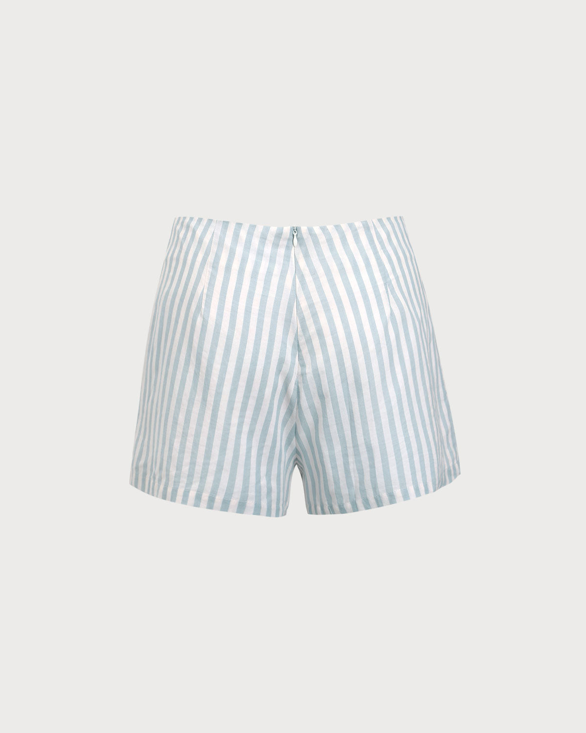 Grey Striped Zipper Shorts Discount Largest Supplier