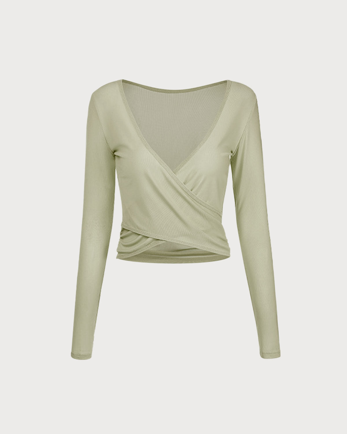 Green Surplice Long Sleeve Cover-up - Light Support Cheap Sale Countdown Package