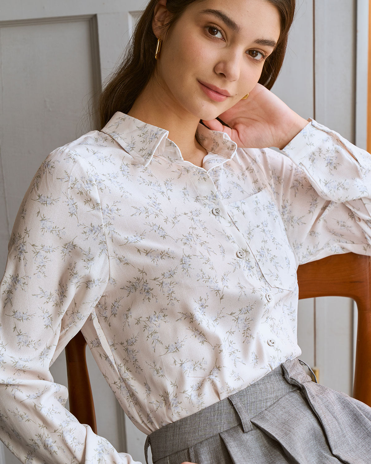 Beige Jacquard Pocket Shirt Buy Cheap Pre Order