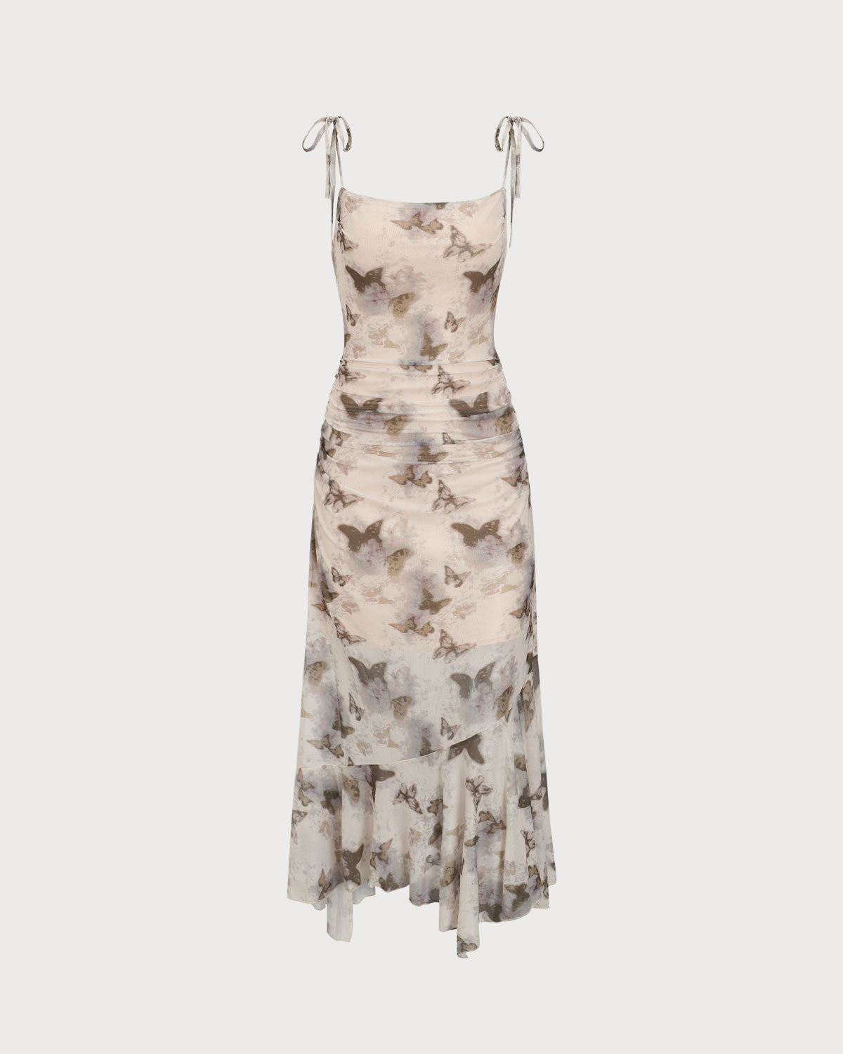 Apricot Floral Cowl Neck Slip Midi Dress Explore Online