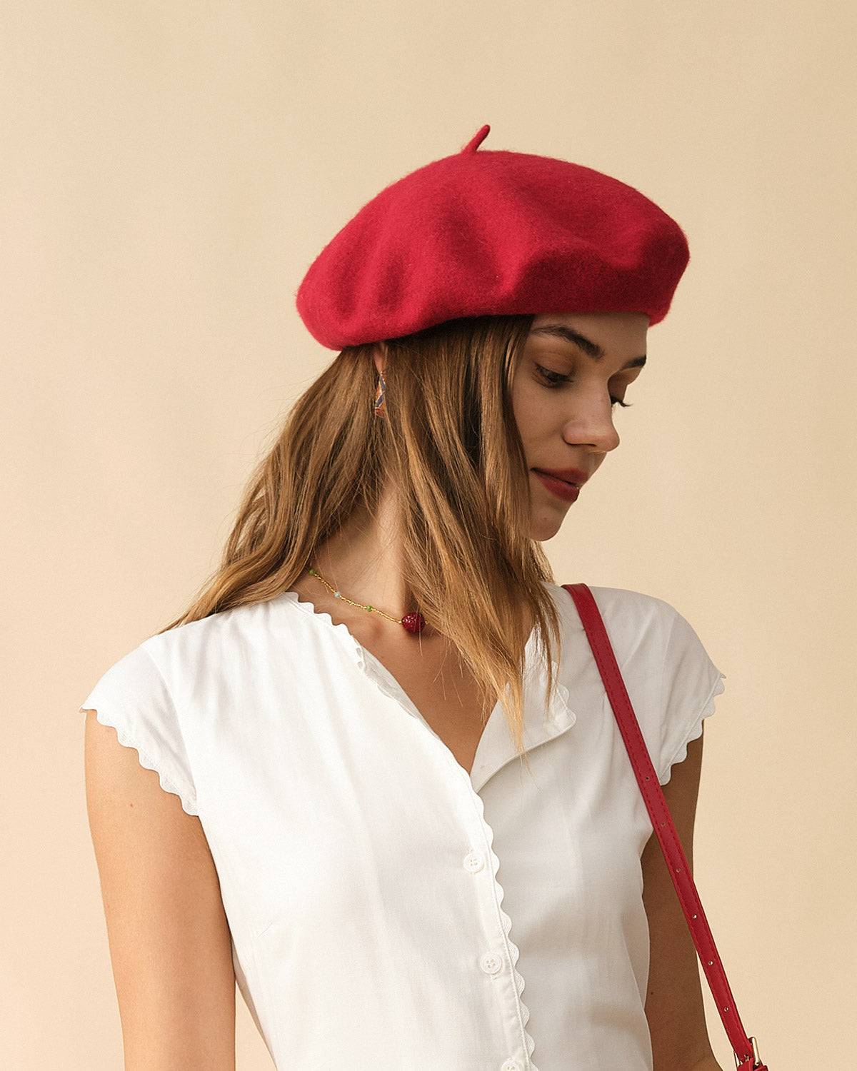 The Solid Retro Versatile Beret With Credit Card Online