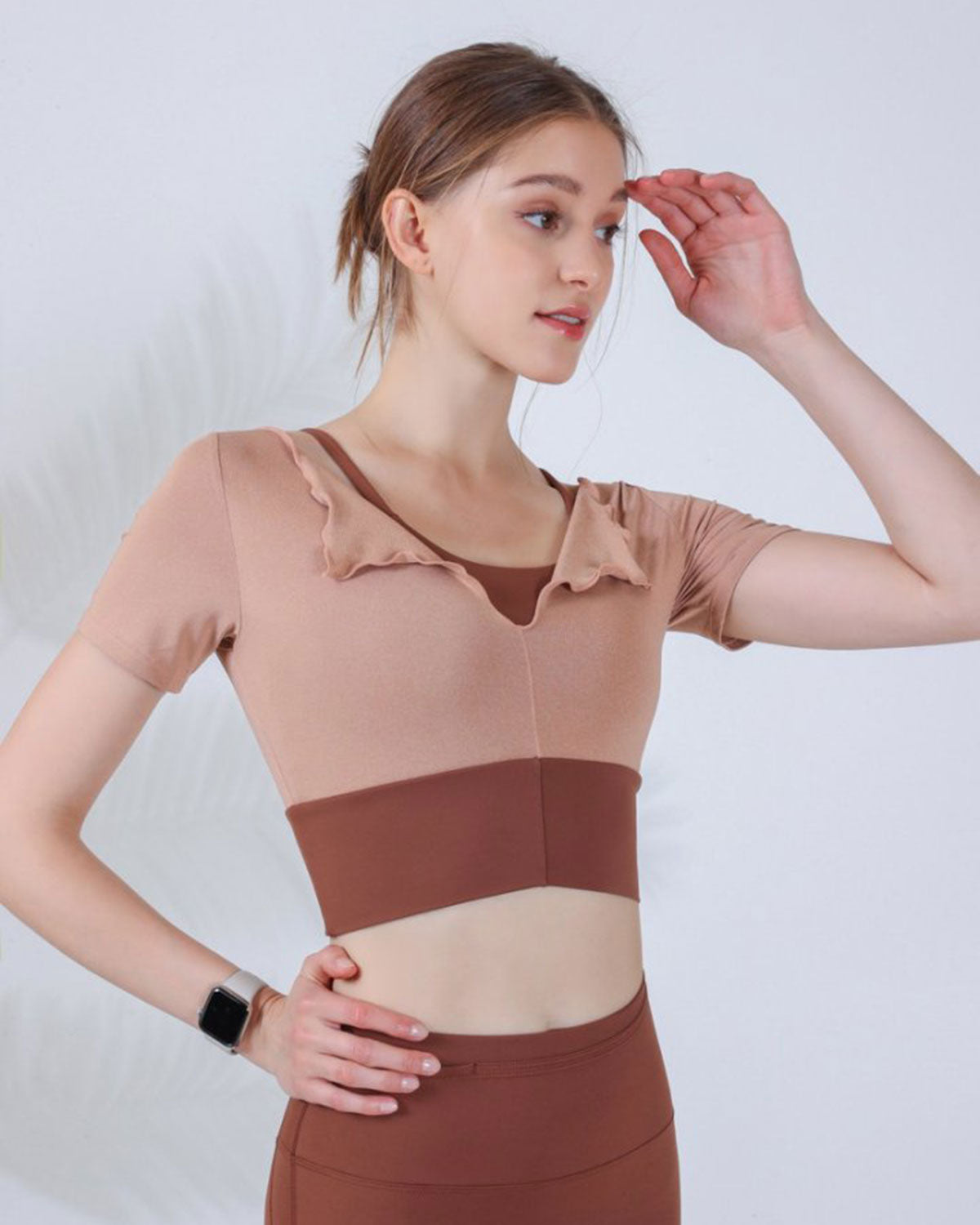 Brick Red Short Sleeve Top - Light Support In China Cheap Pice