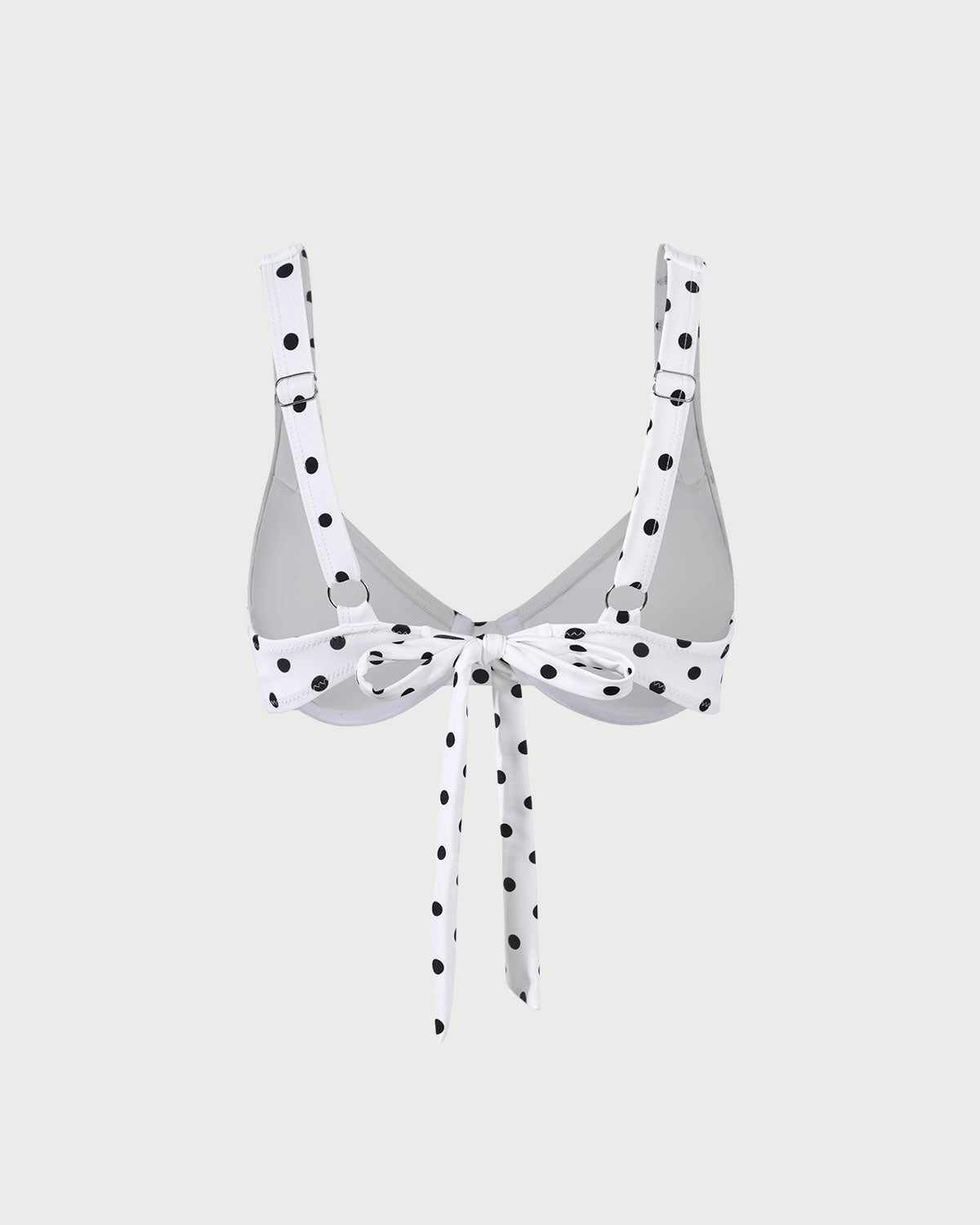 The White Polka Dot Underwire Bikini Top Discount 2025 Newest