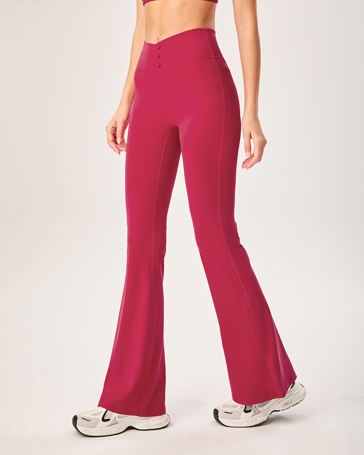 Red High Waisted Sleek Leggings Outlet Official