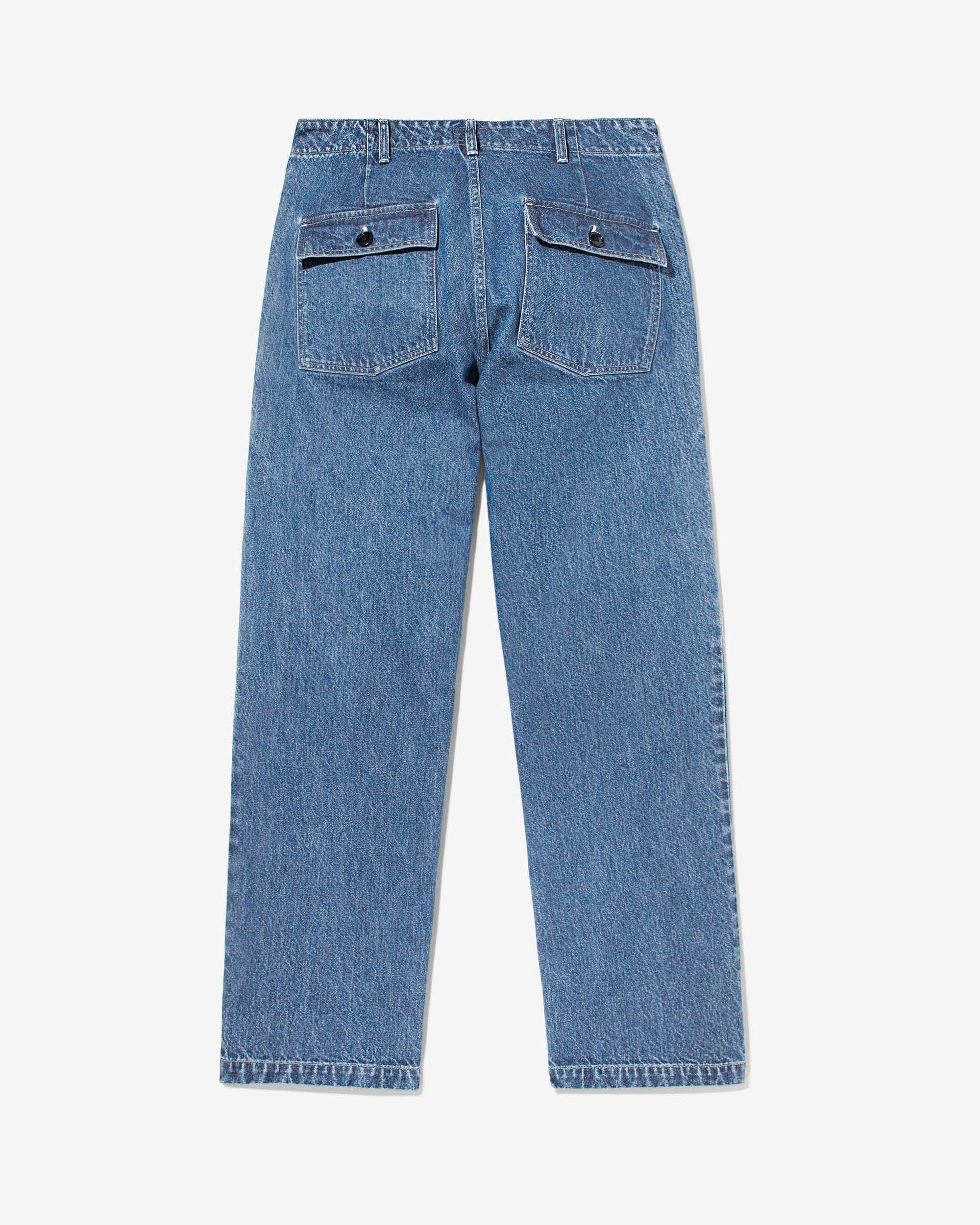 Denim Pleated Fatigue Pants For Nice