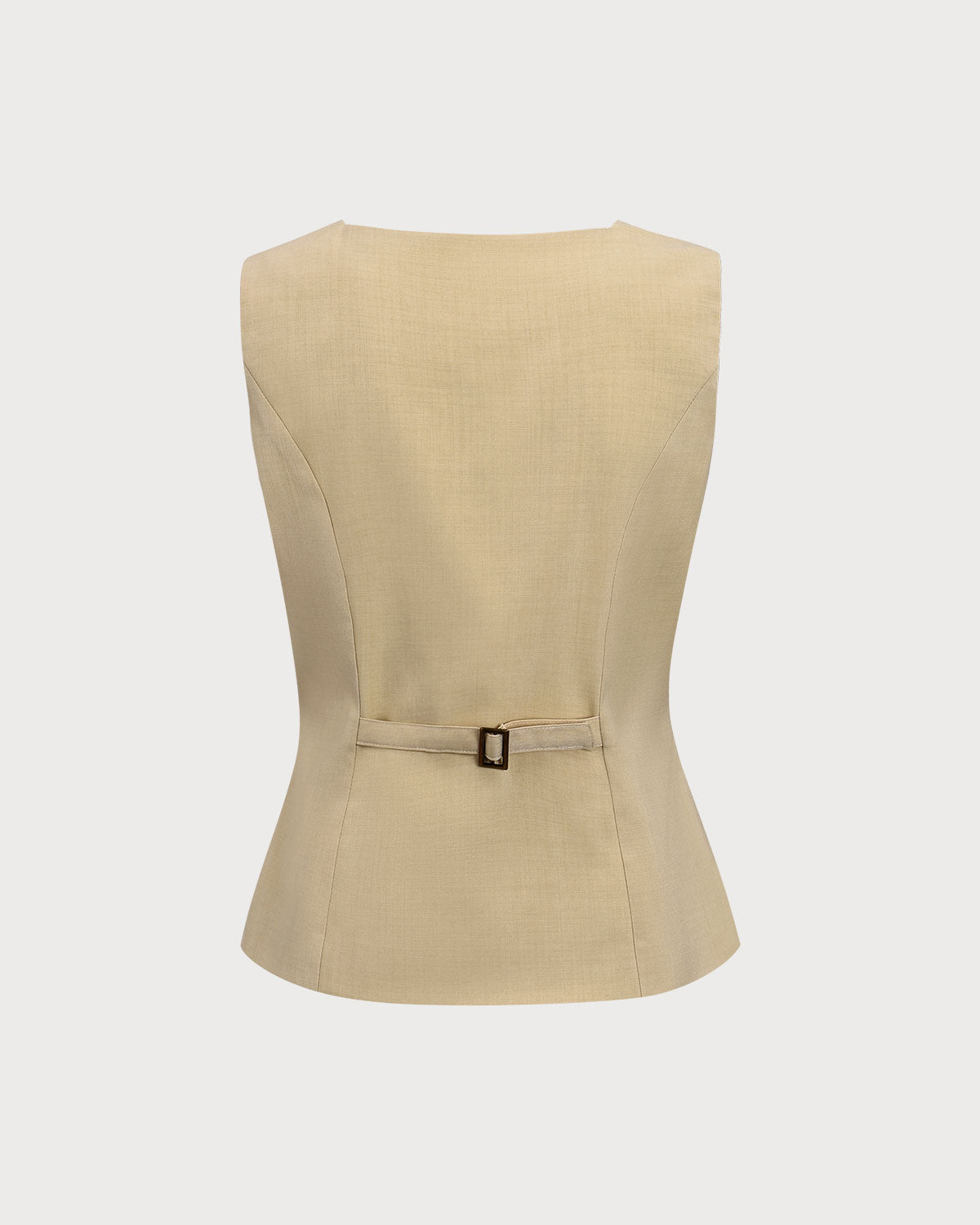 Yellow Square Neck Single Breasted Vest Buy Cheap Outlet