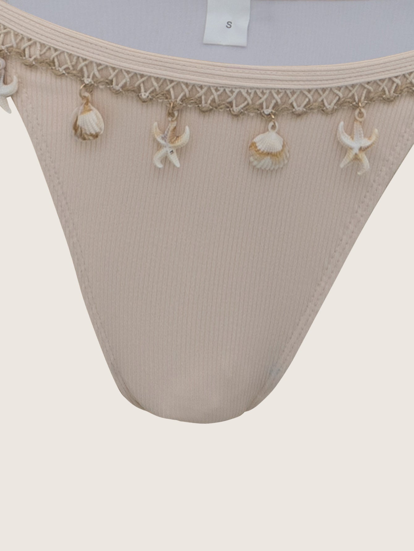 White Shell Embellished Bikini Set Latest Collections For Sale