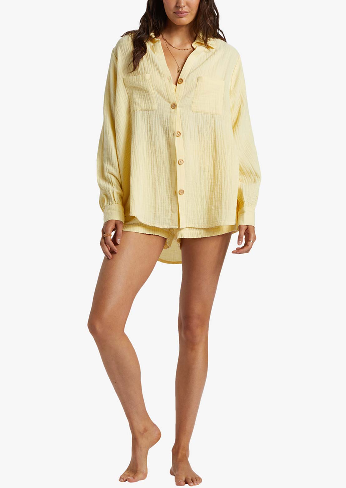 Billabong Women's Swell Blouse Button Up Shirt