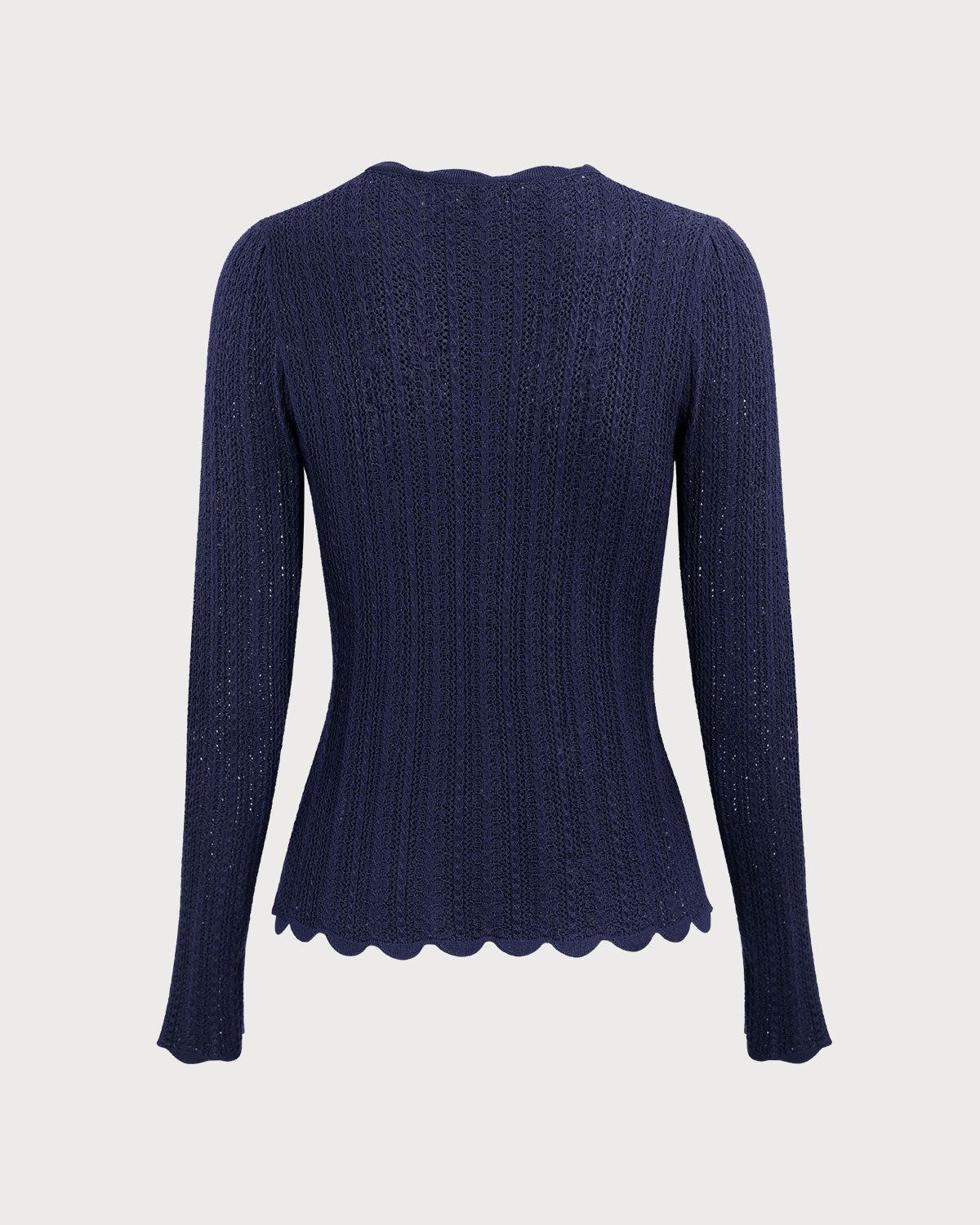 Navy Round Neck Slim Sweater 2025 Unisex For Sale