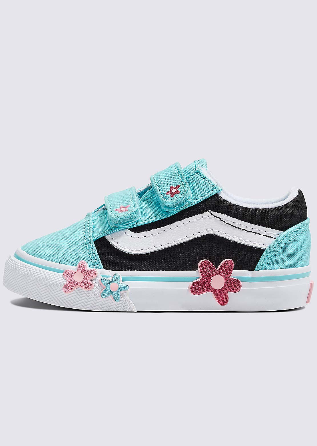 Vans Toddler Old Skool V Flower Shoes Tumblr Cheap Pice