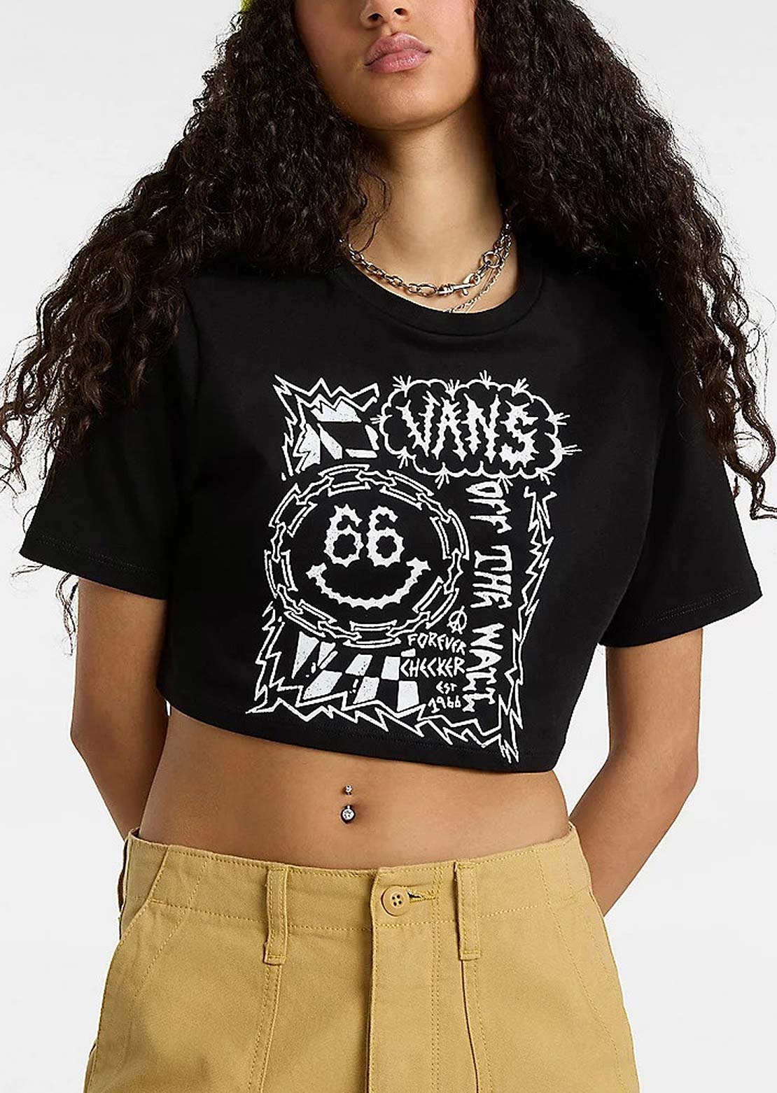 Vans Women's Forever Checker Crew Crop II T-Shirt