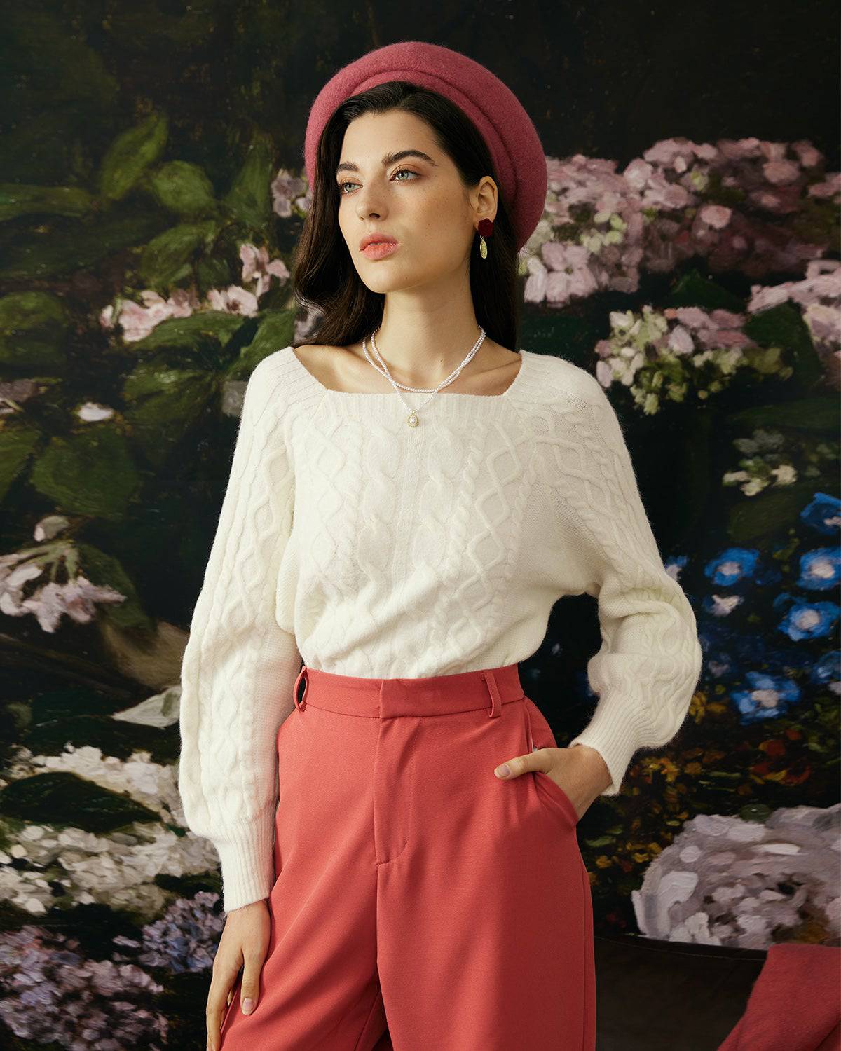 The Romance Cable Knit Crew Sweater 2025 Sale Online