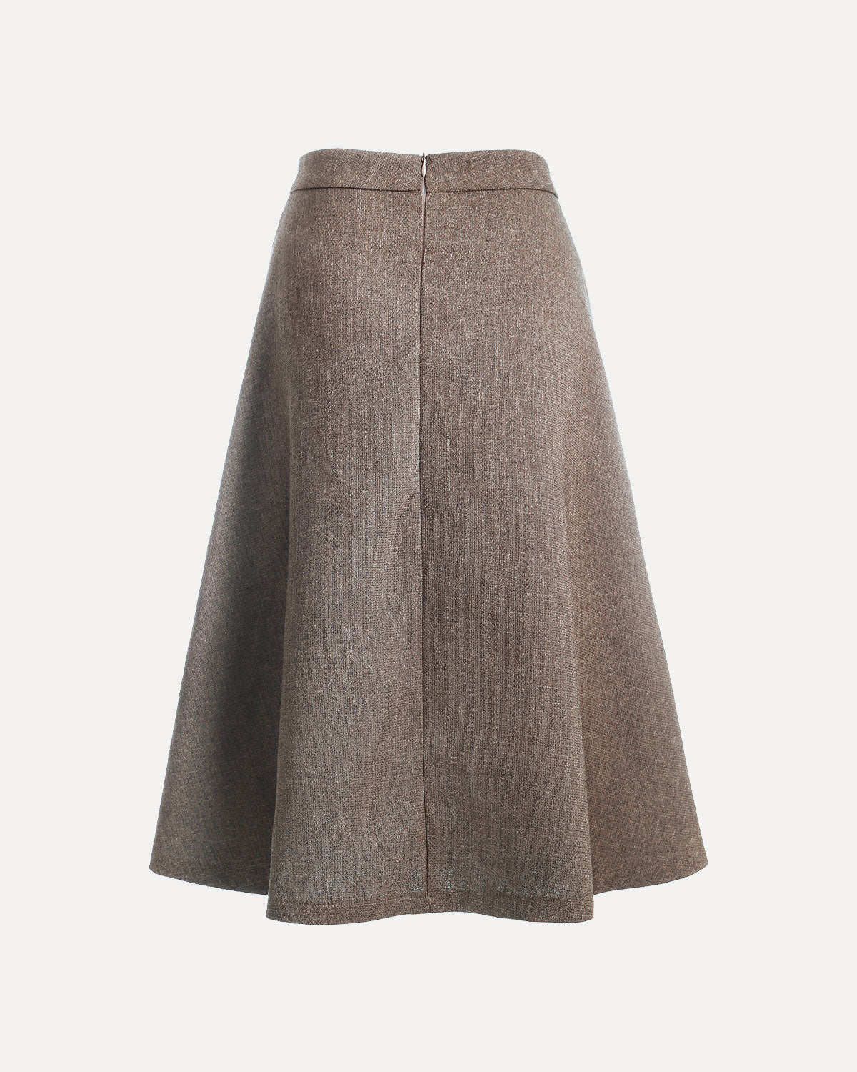 Coffee High Waisted Tweed Skirt Sast