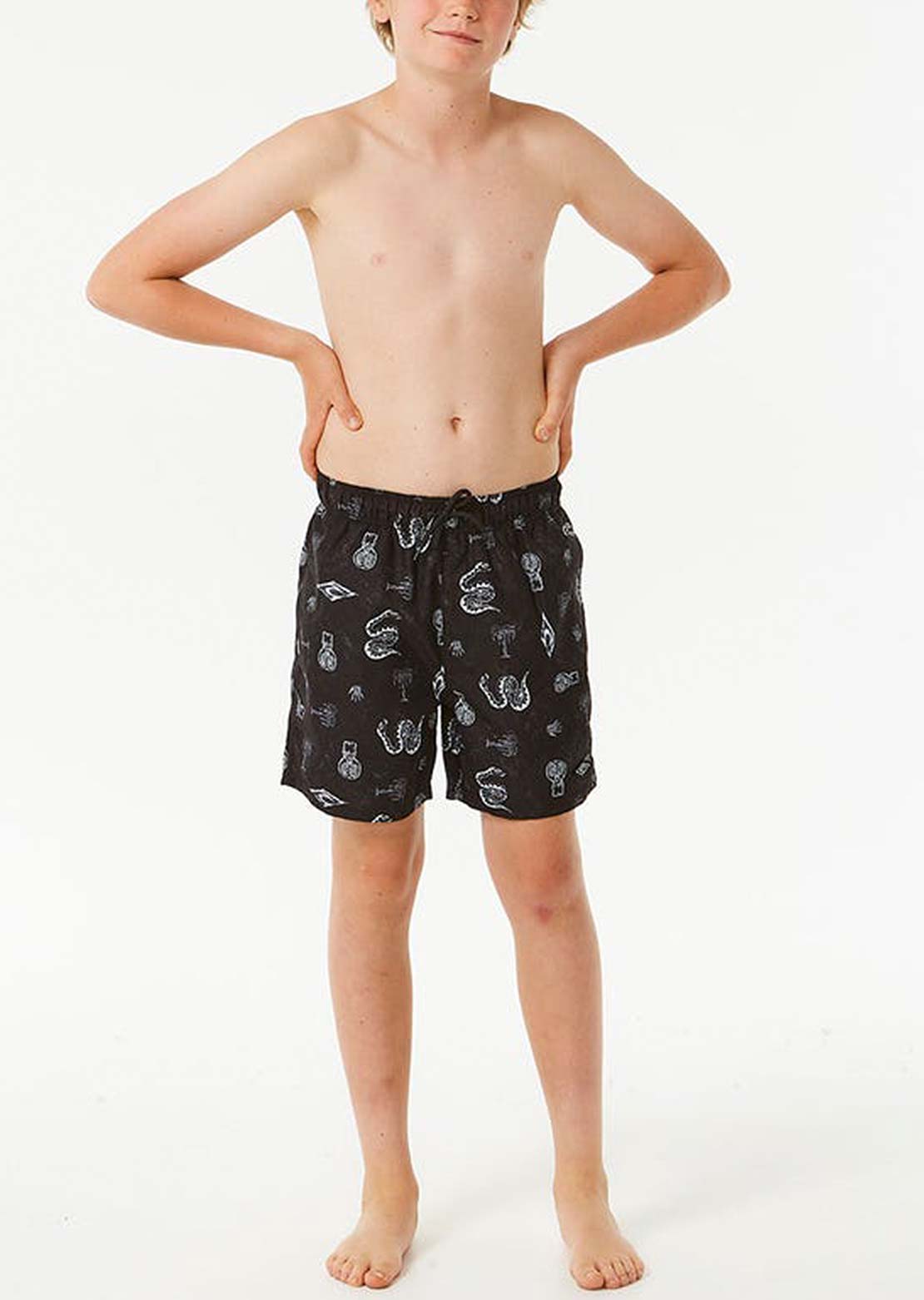 Rip Curl Junior Lost Islands Motif Volley Shorts Discount Inexpensive