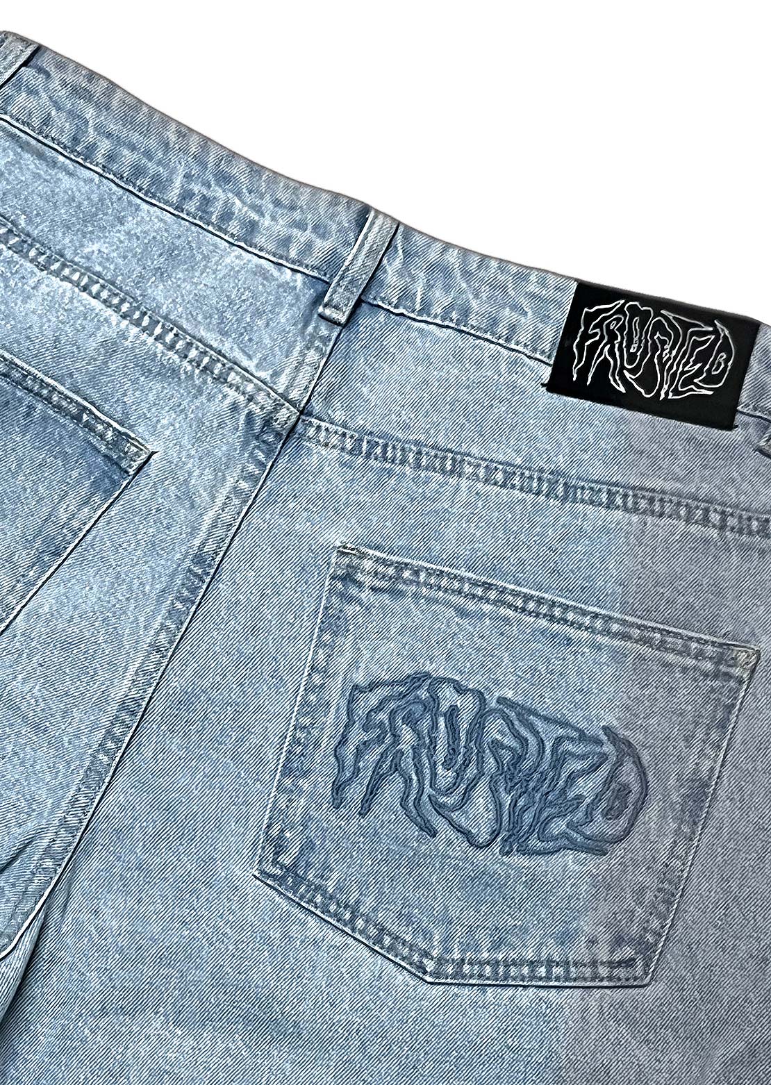 Frosted Wavy Jeans Pants Clearance Original