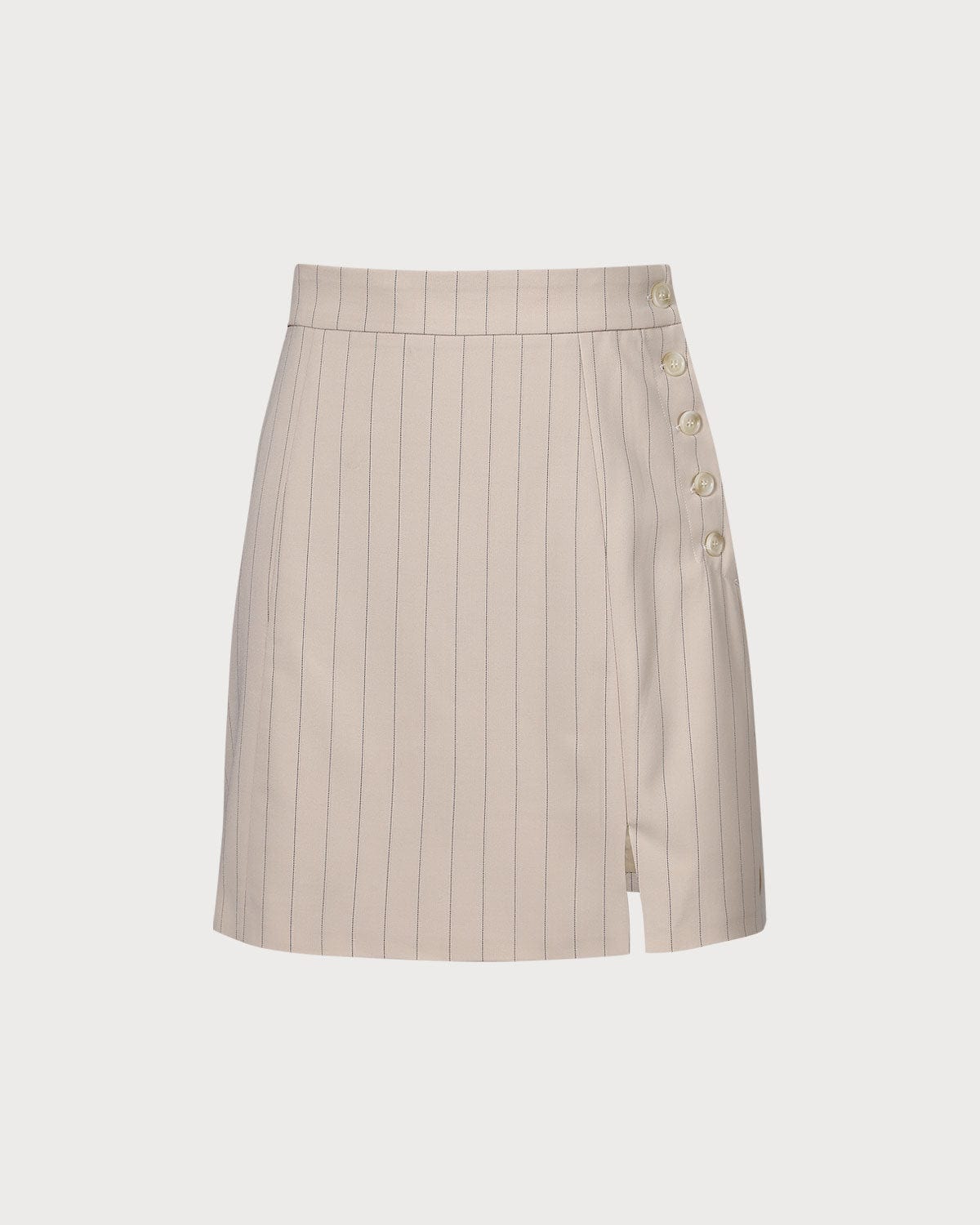 The Apricot Striped Split Hem Mini Skirt Visit Cheap Pice