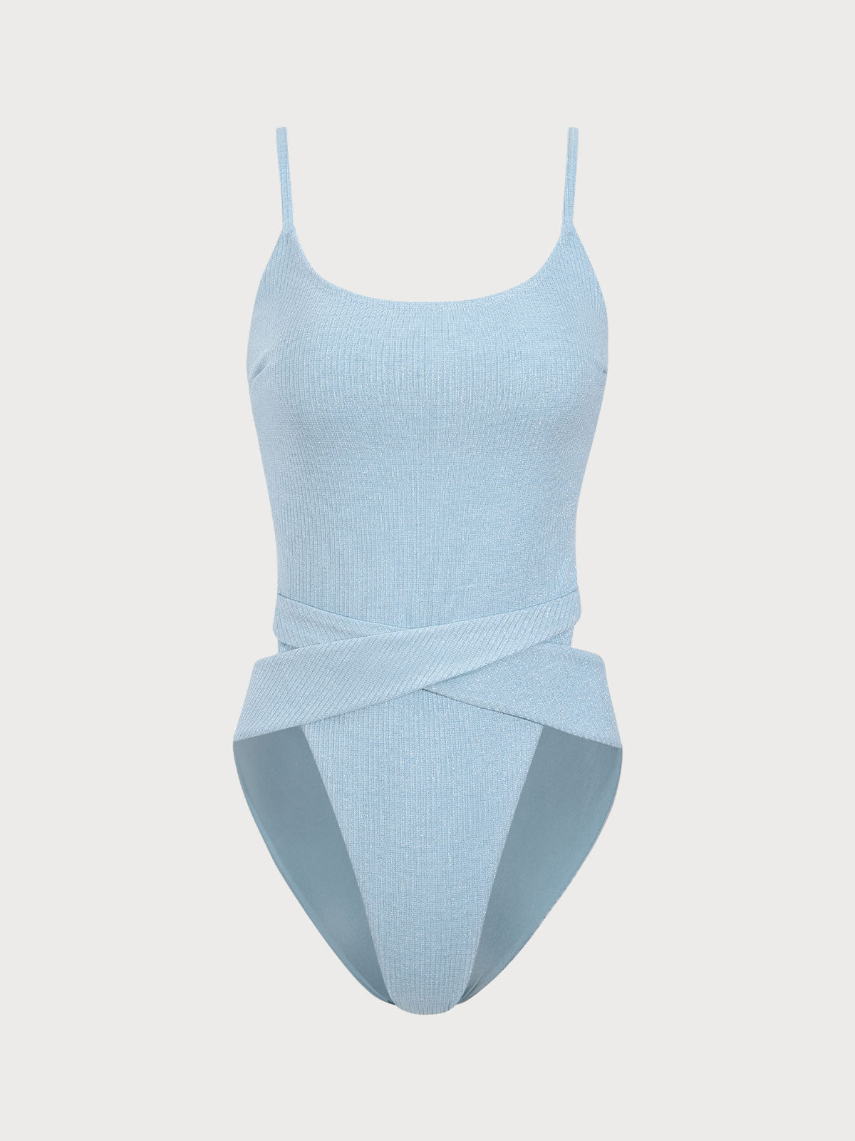 Blue Lace-Up Backless One-Piece Swimsuit Free Shipping Geniue Stockist