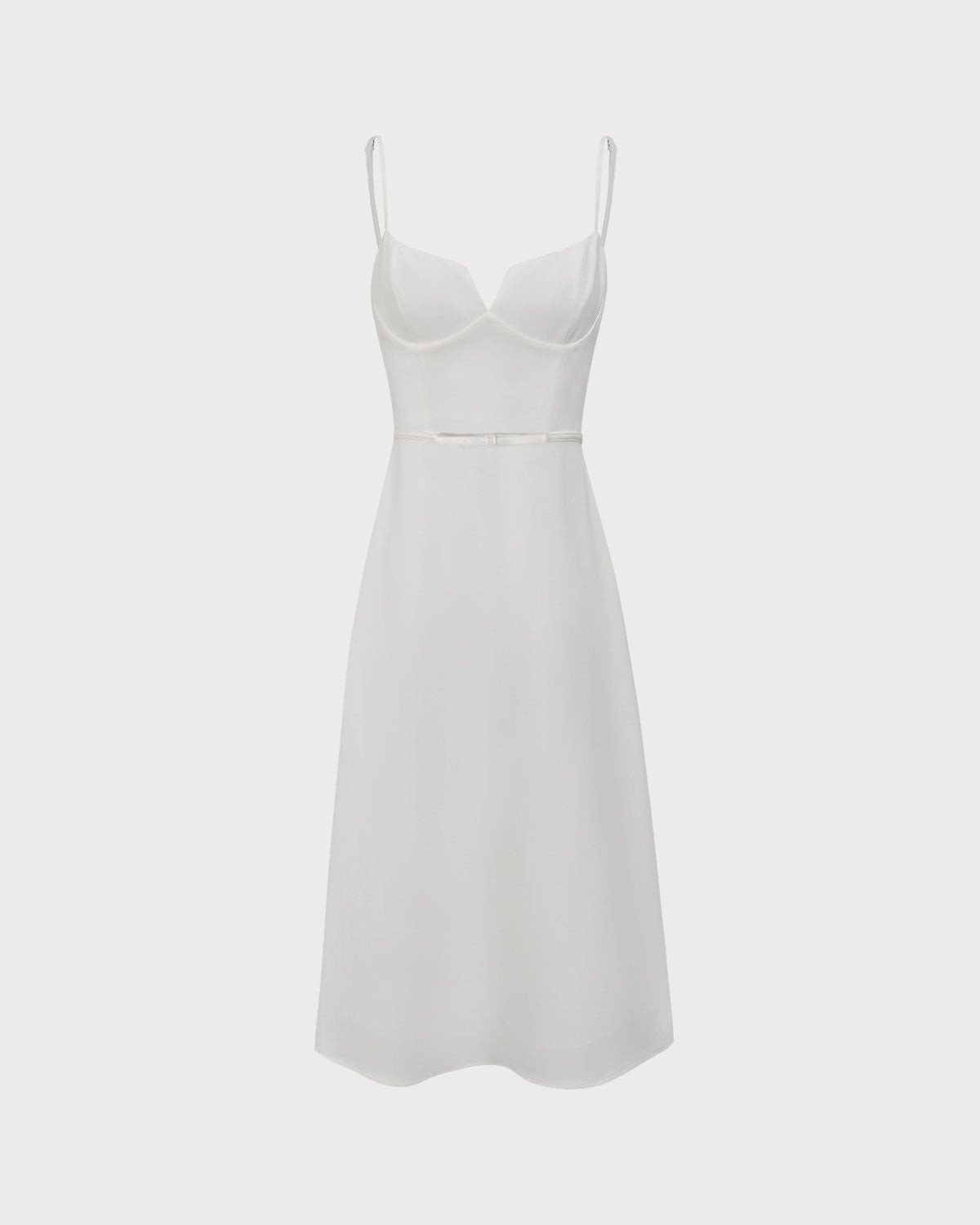 White Bowknot Slip Midi Dress The Cheapest Cheap Online