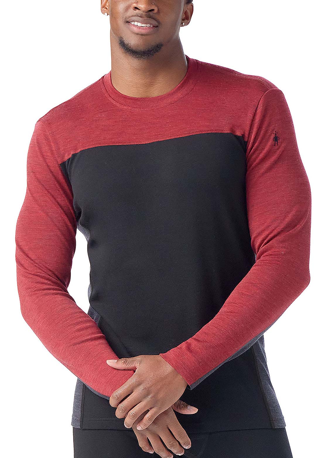 Smartwool Men's Classic Thermal Merino Colorblock Crew Base Layer Top