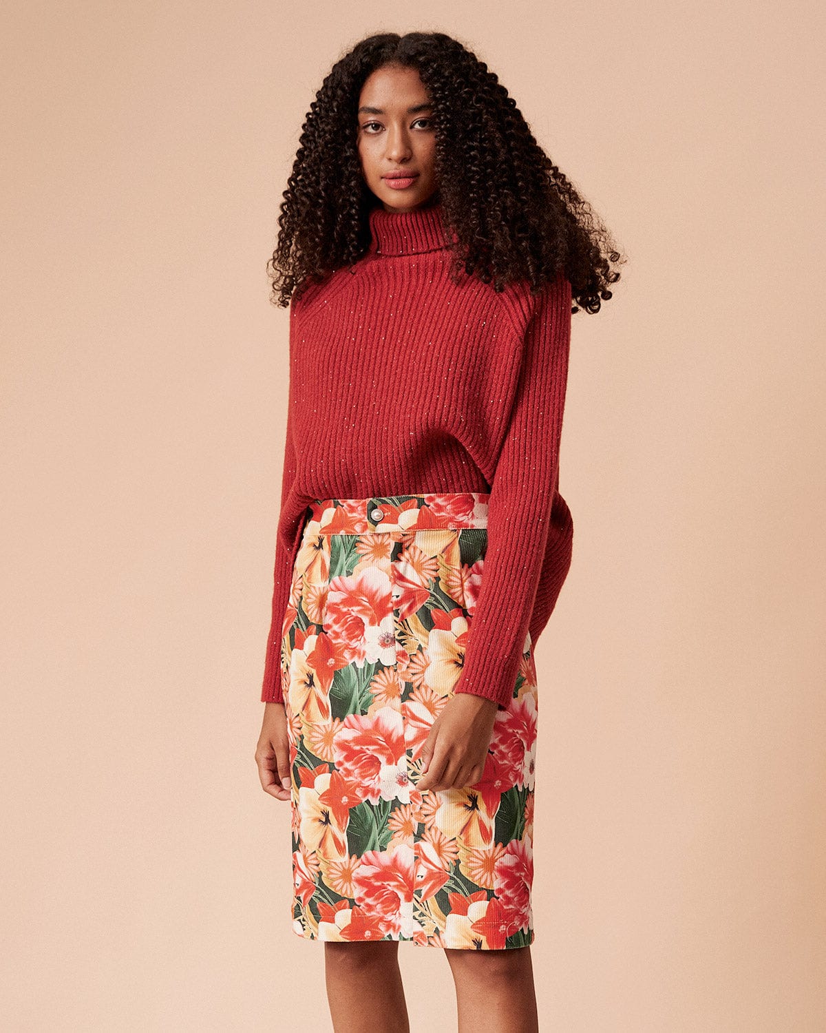 The High Waisted Corduroy Floral Skirt For Sale Cheap Pice From China