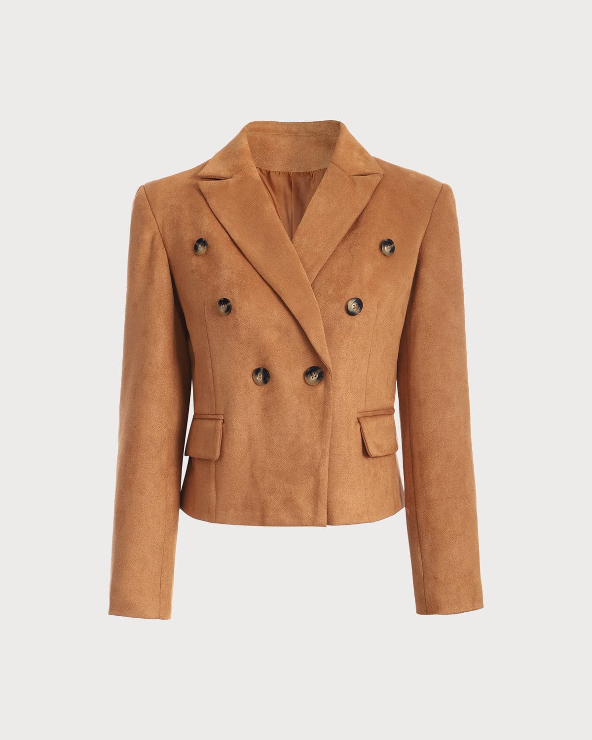 The Collared Buttons Suede Blazer Sale Pre Order