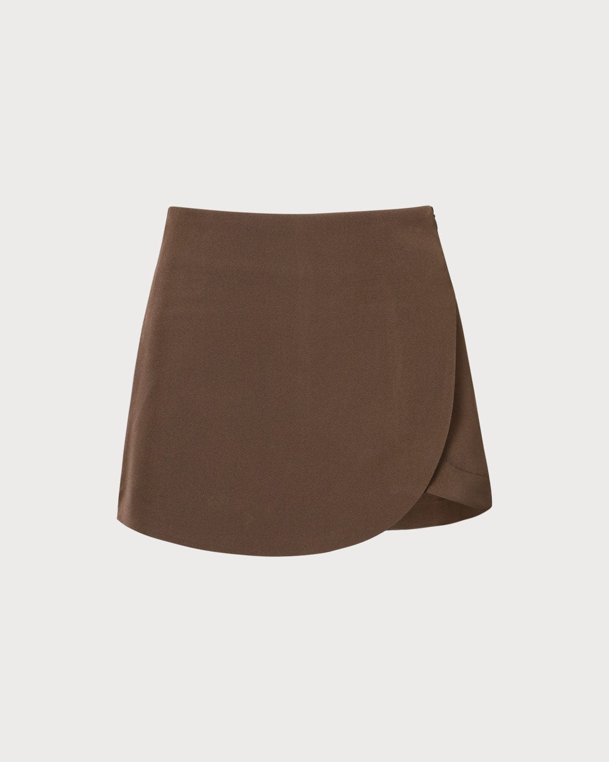 The Khaki High Waisted Overlap Skort 2025 Unisex