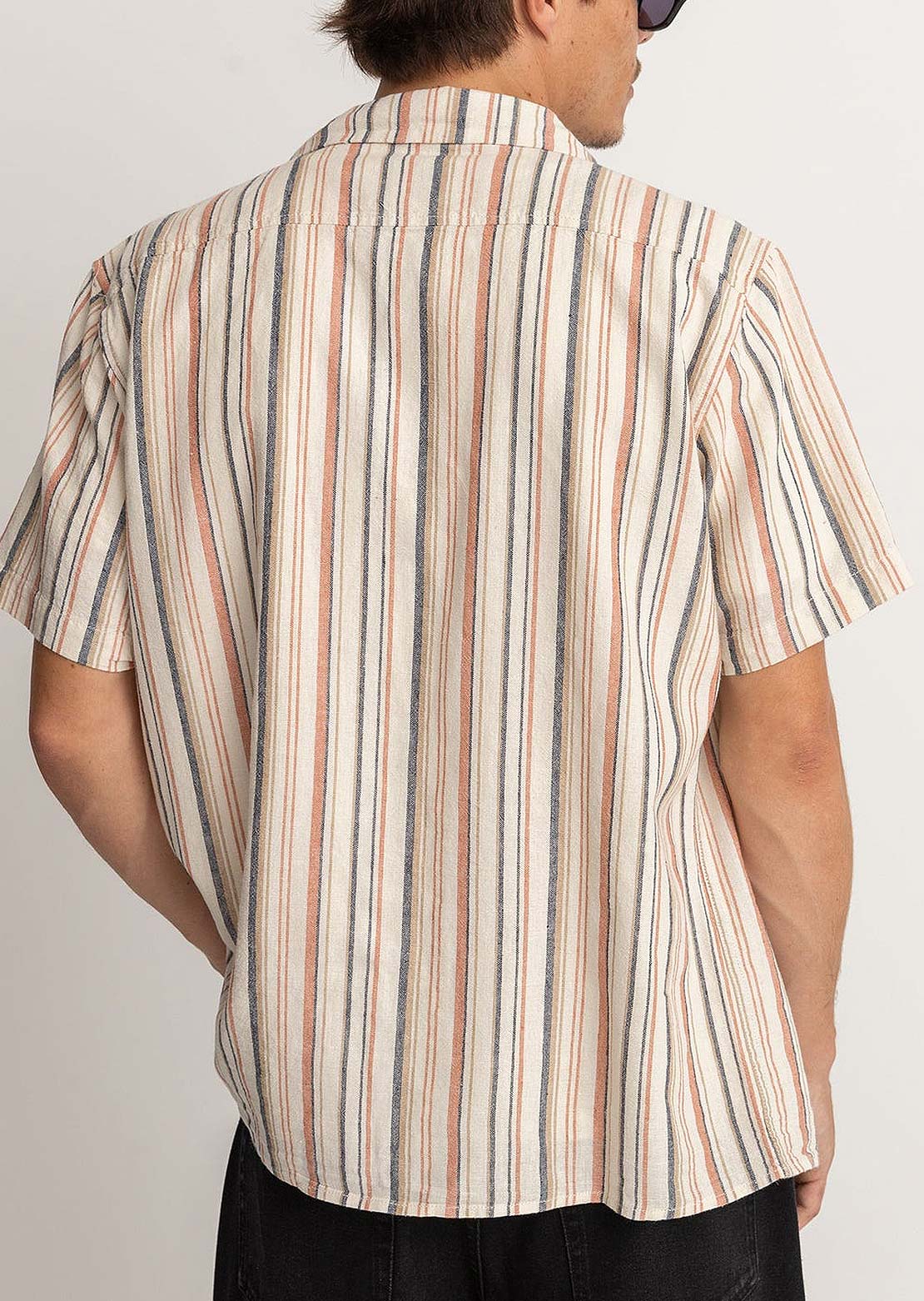 Rhythm Men's Vacation Stripe Button Up Shirt