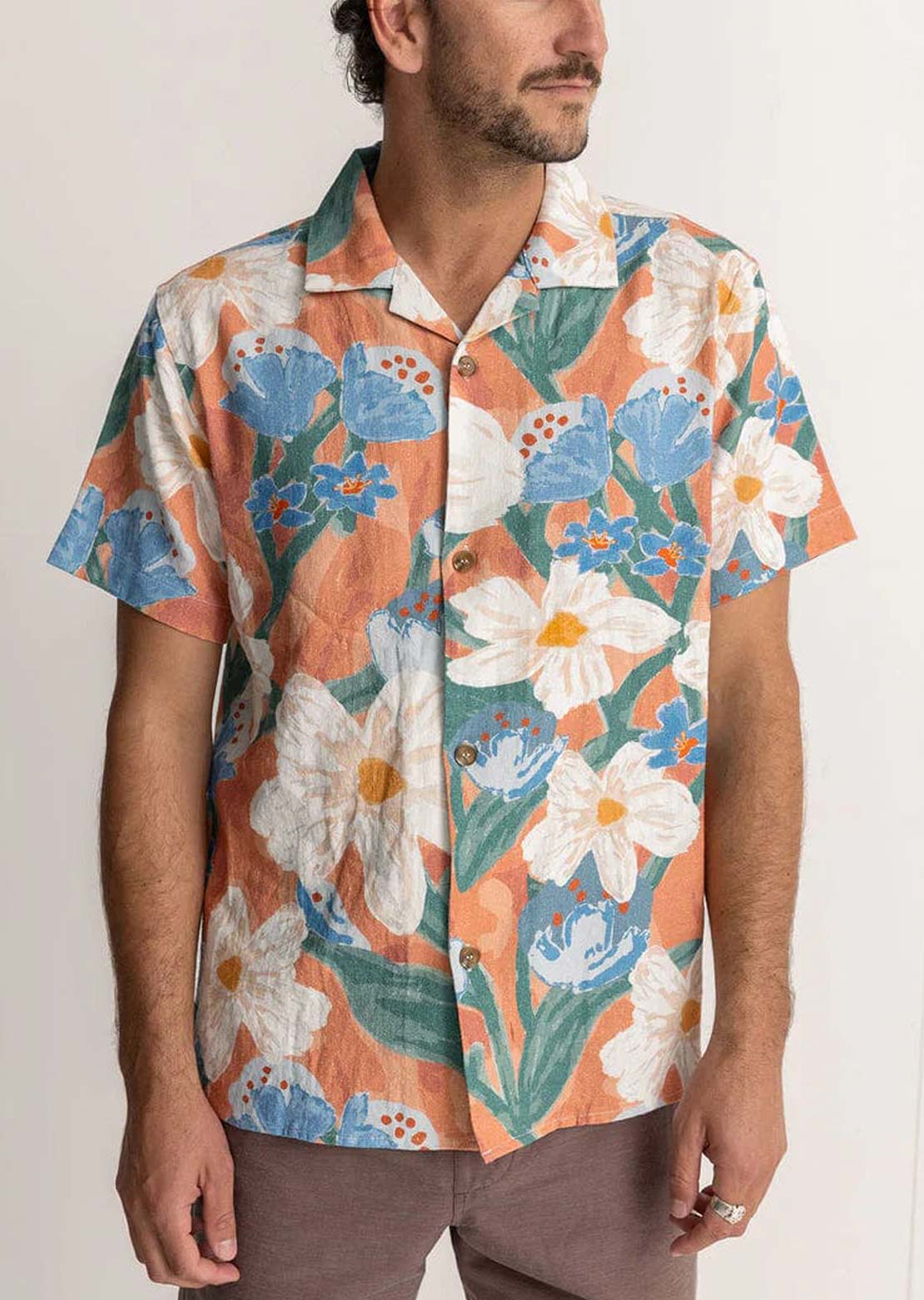 Rhythm Men's Lost Orchid Button Up Shirt