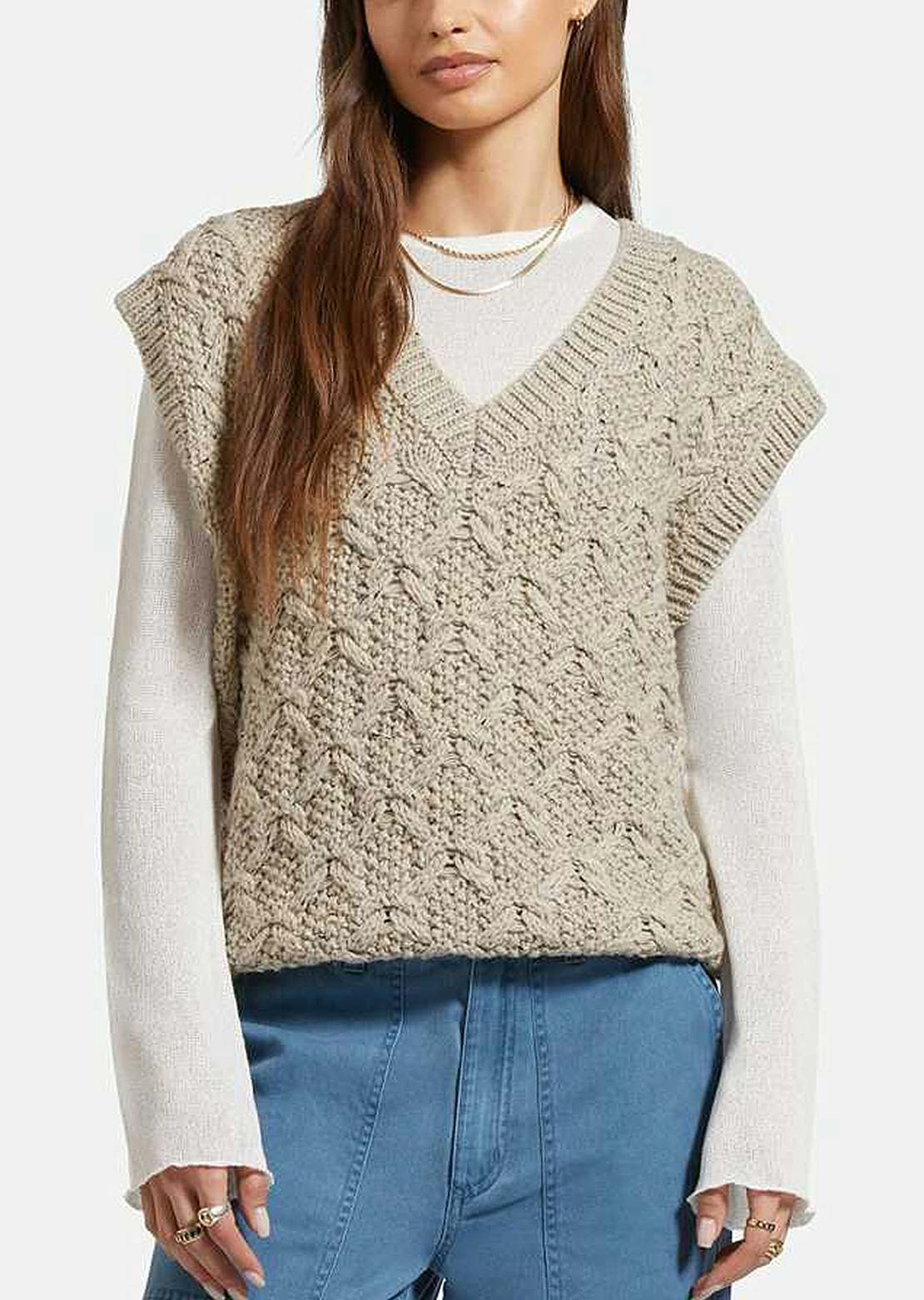 Brixton Women's Lafayette Oversized Sweater Vest