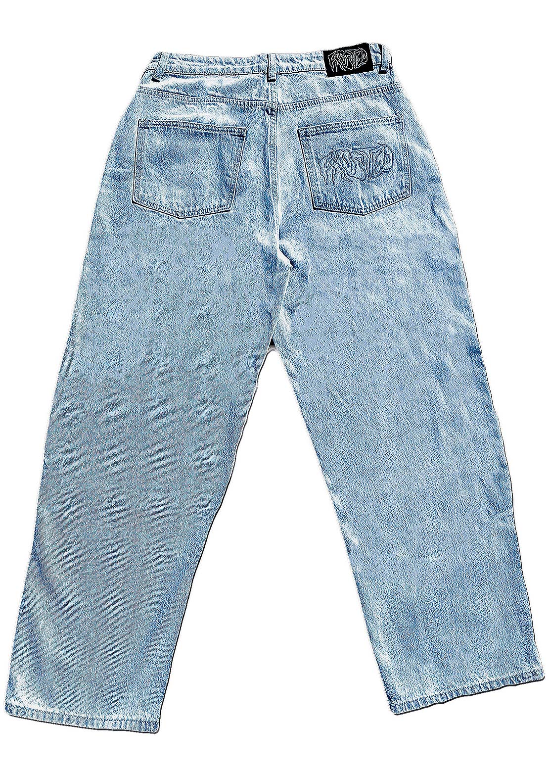 Frosted Wavy Jeans Pants Clearance Original