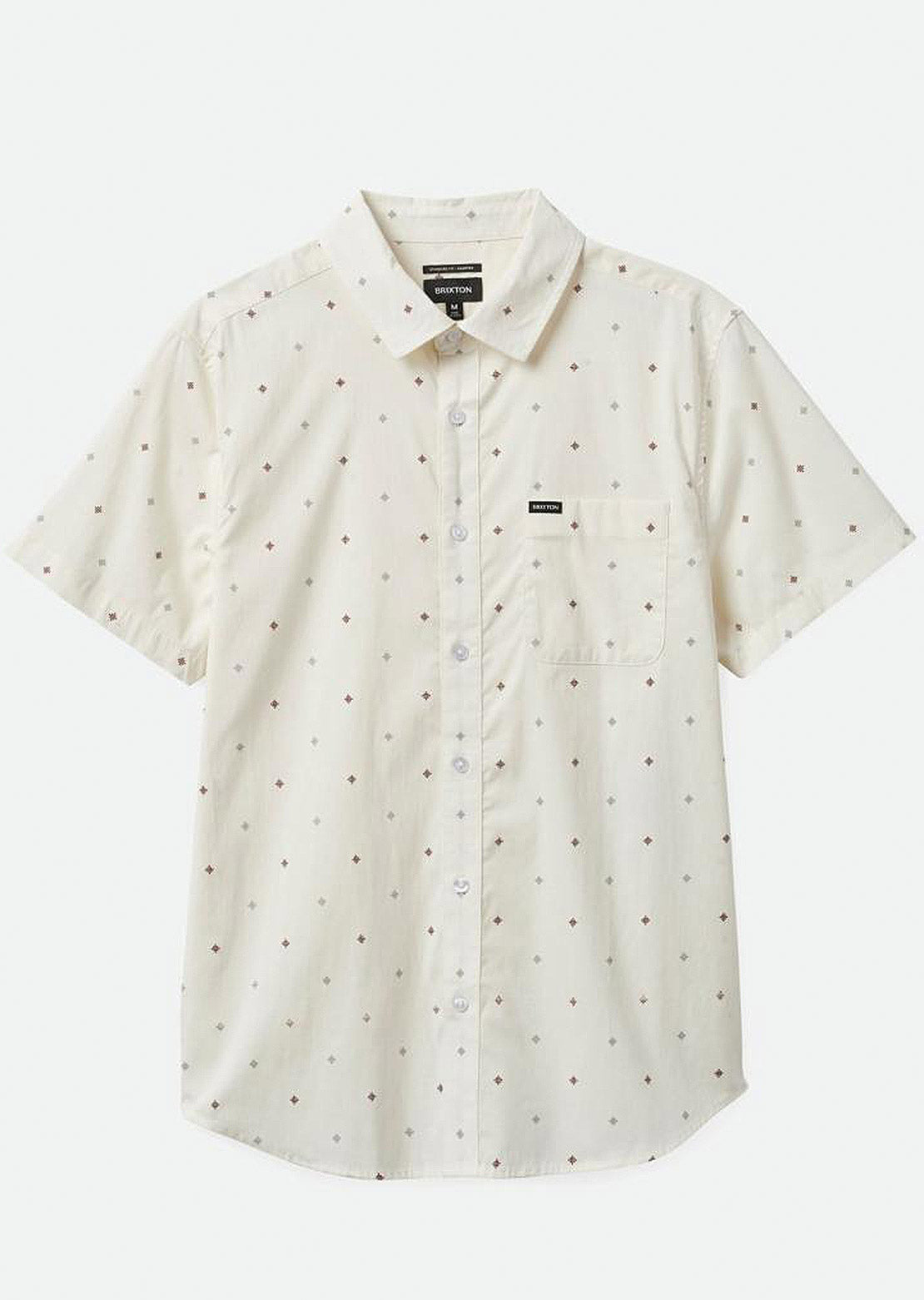 Brixton Men's Charter Print Short Sleeve Woven Button Up Shirt