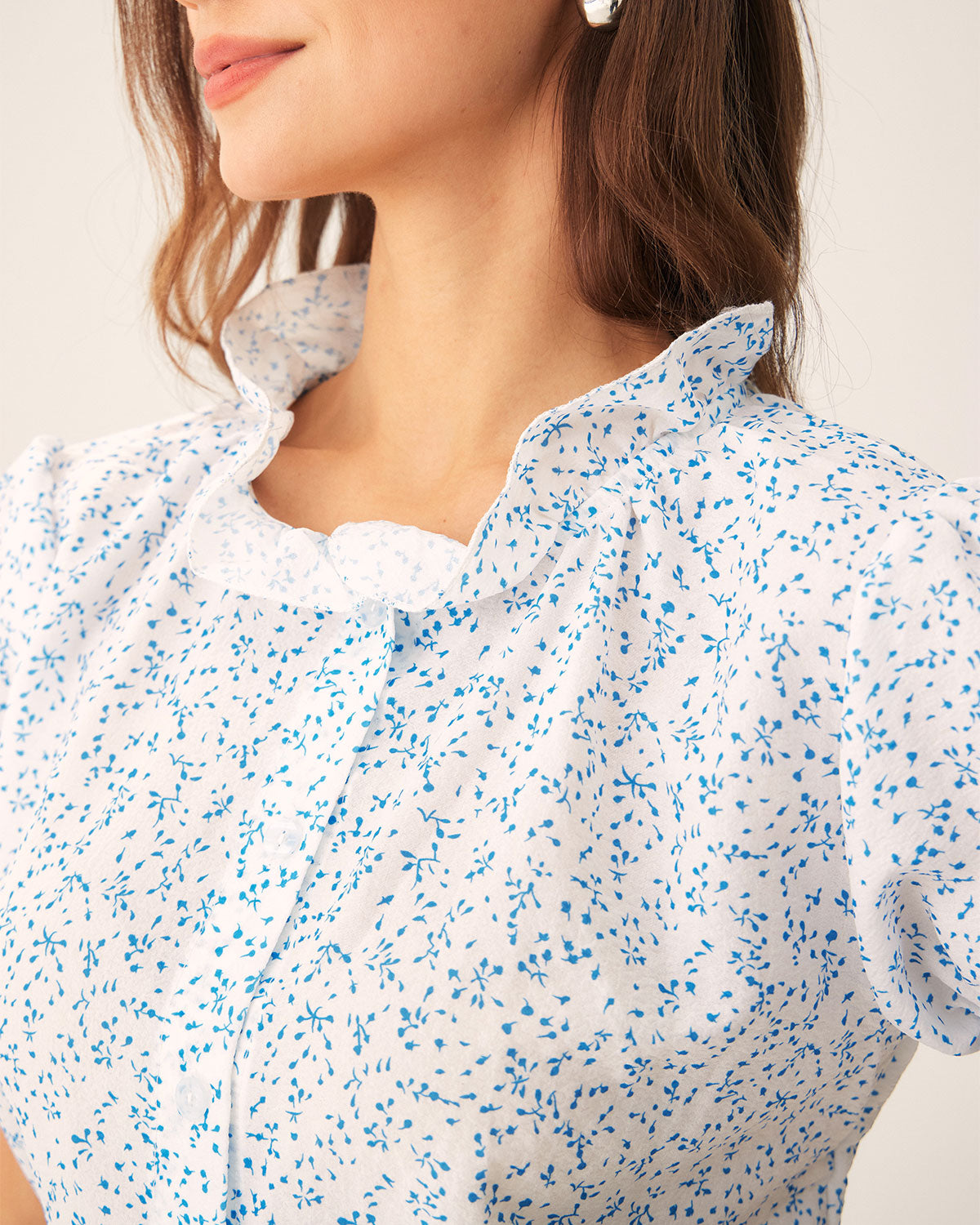 Blue Floral Puffed Sleeve Blouse Ost Release Dates