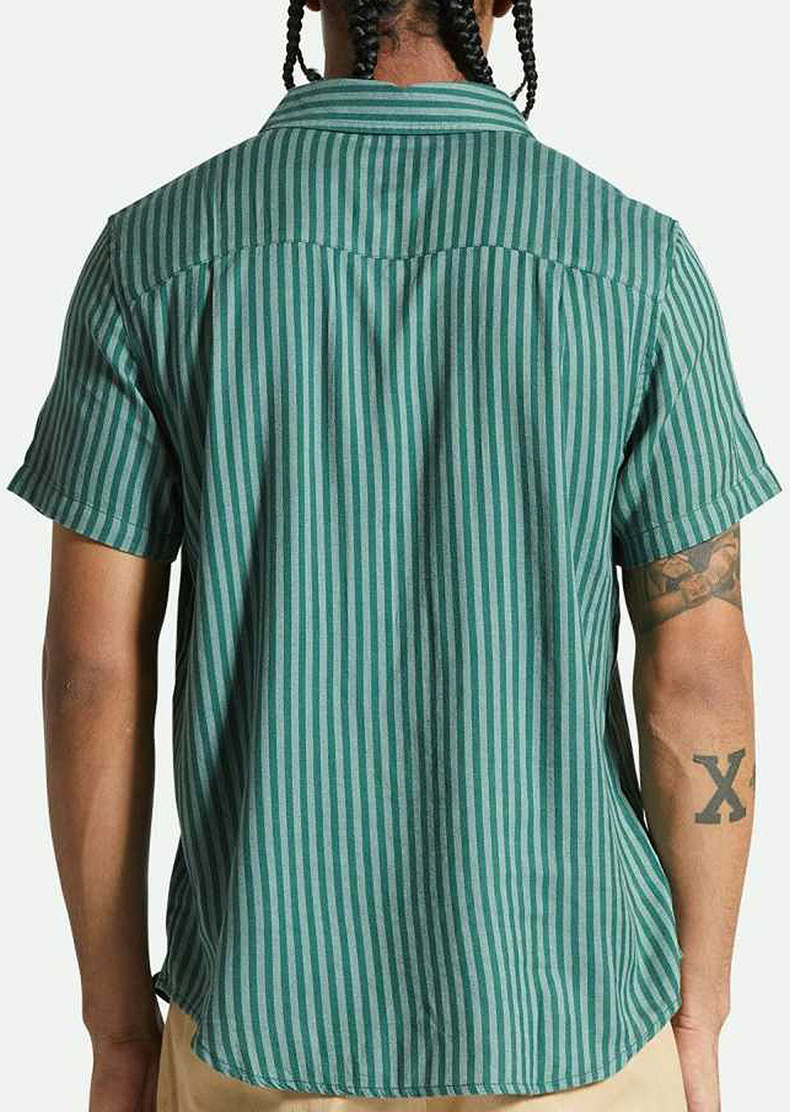 Brixton Men's Charter Hb Stripe Button Up Shirt