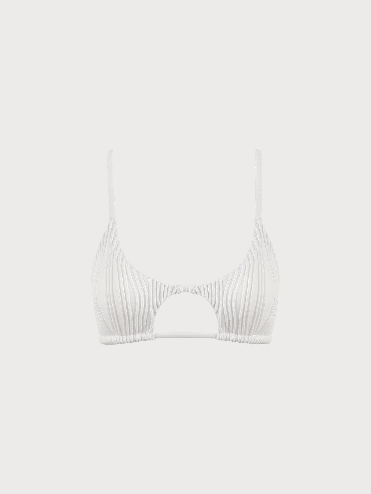 The White Water Ripple Cut-Out Bikini Top Cheap Countdown Package