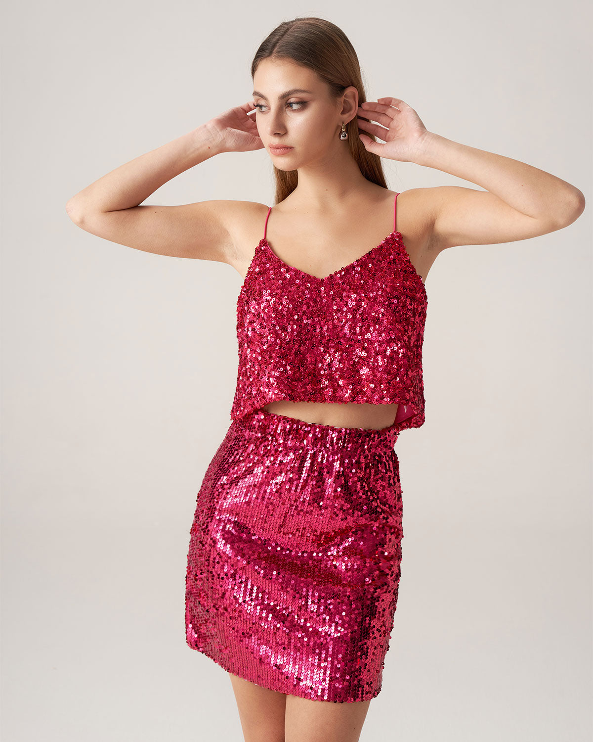 Bettydress Red Sequins Straight Mini Skirt The Cheapest For Sale