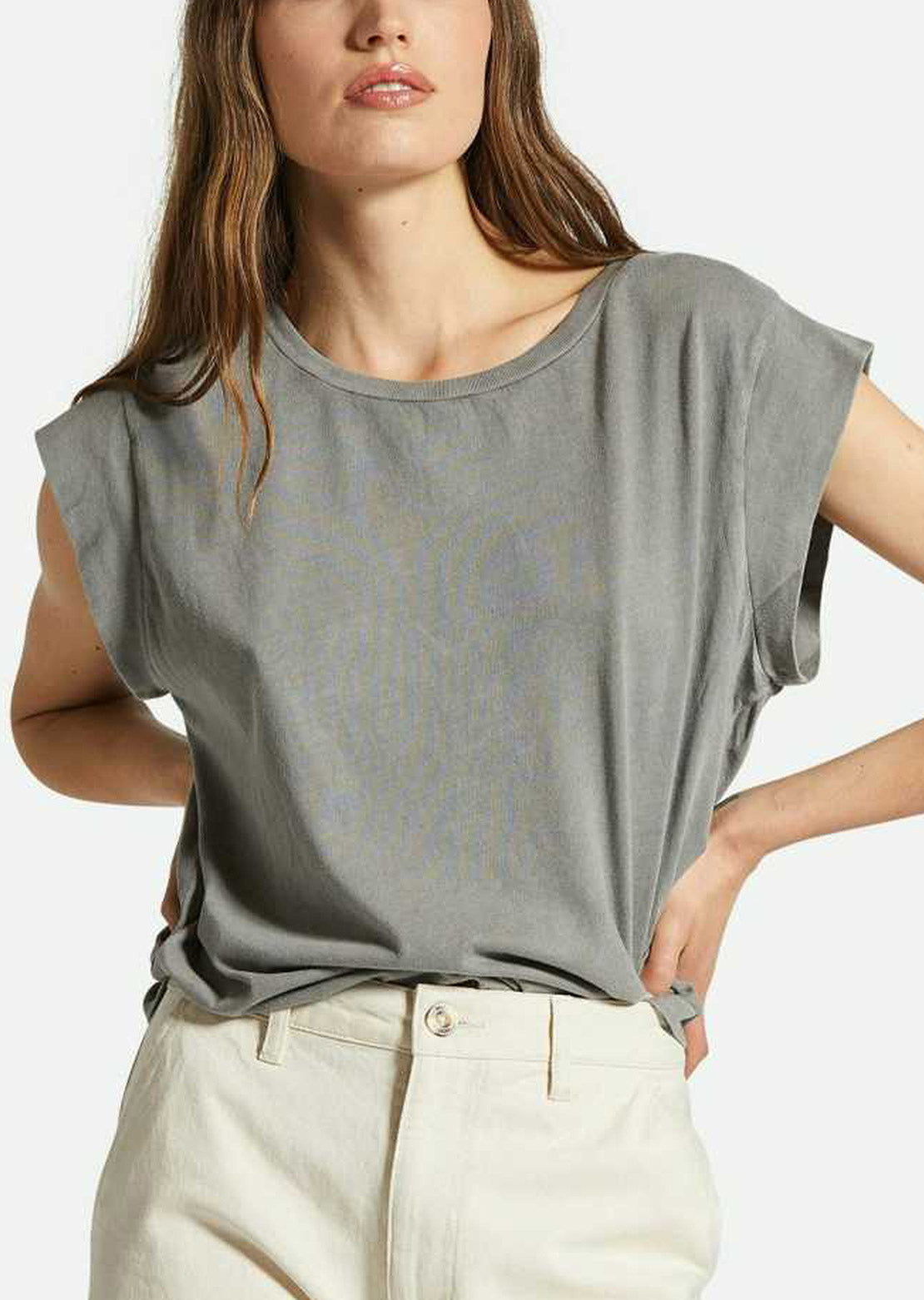 Brixton Women's Carefree Organic Cap Sleeve T-Shirt