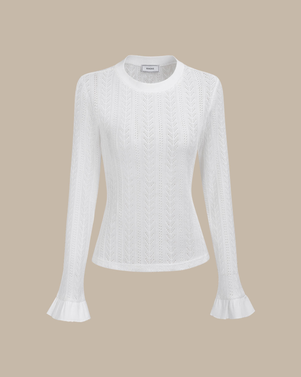 White See-Through Knit Tee Cheap Online Store Manchester