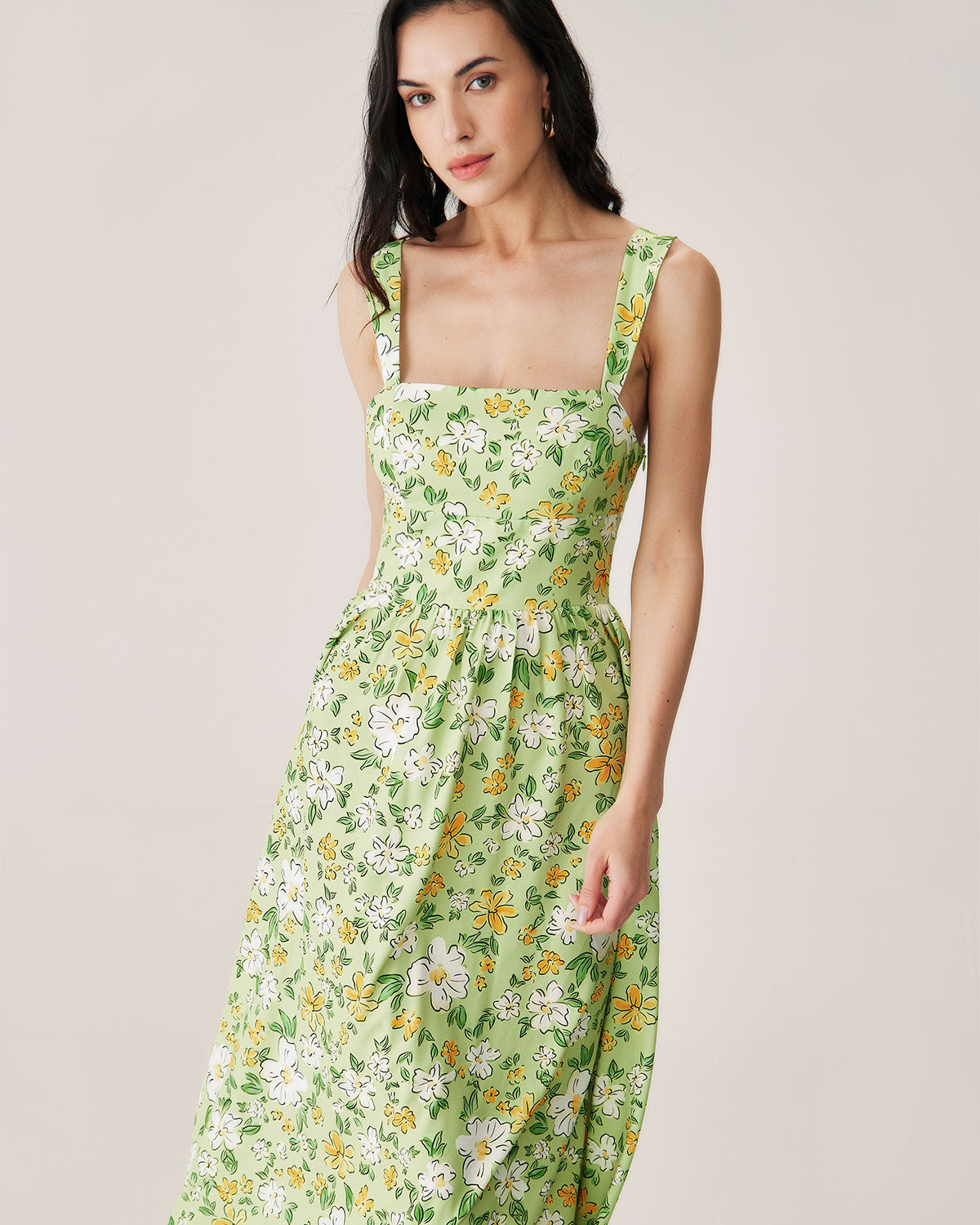 Green Floral Backless Maxi Dress Pay With Paypal