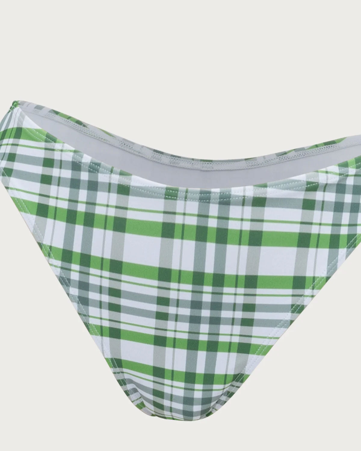 Green Plaid Pleated Bikini Set Official Cheap Online